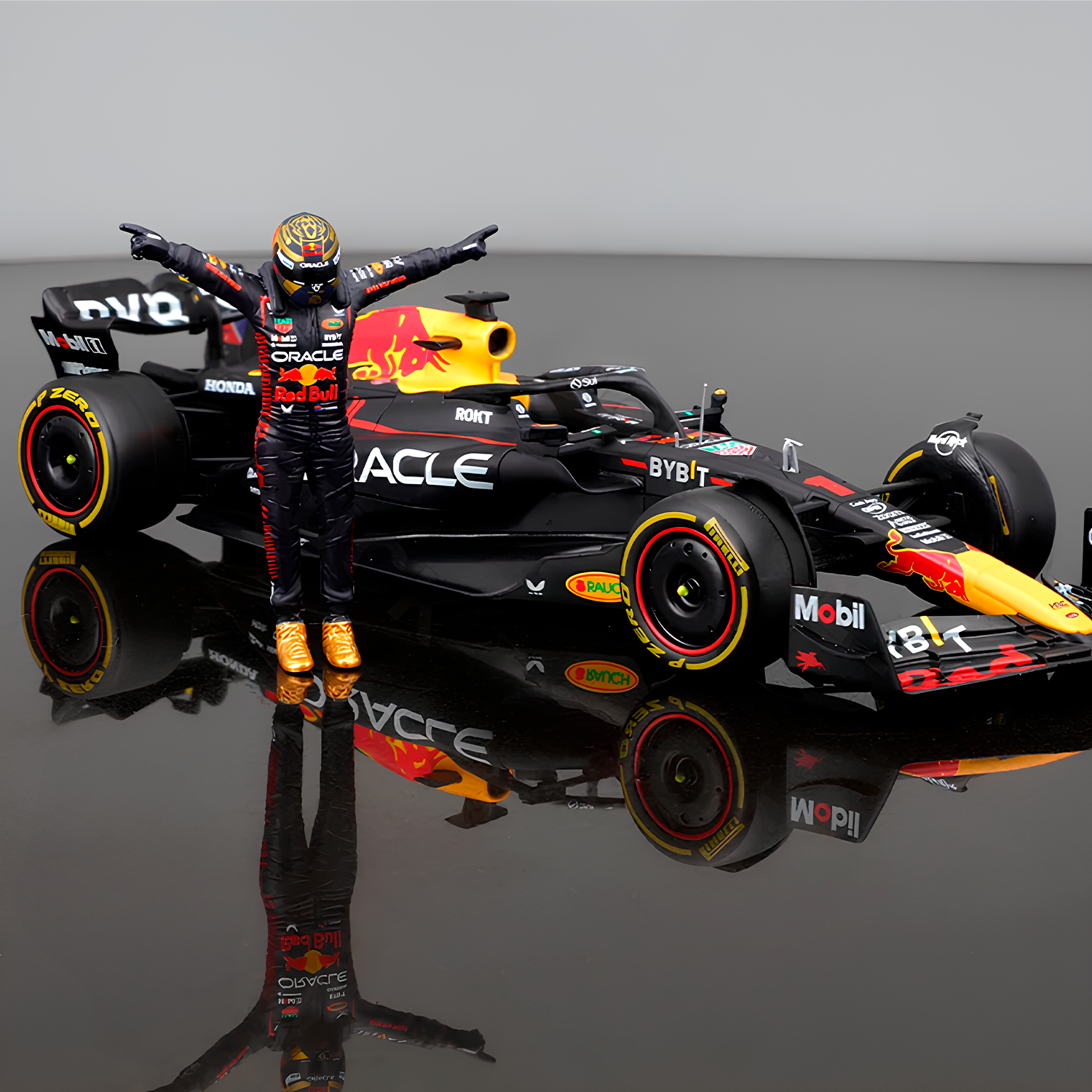 2023) F1 Miniatura Red Bull Racing RB19 #1 Max Verstappen + Piloto