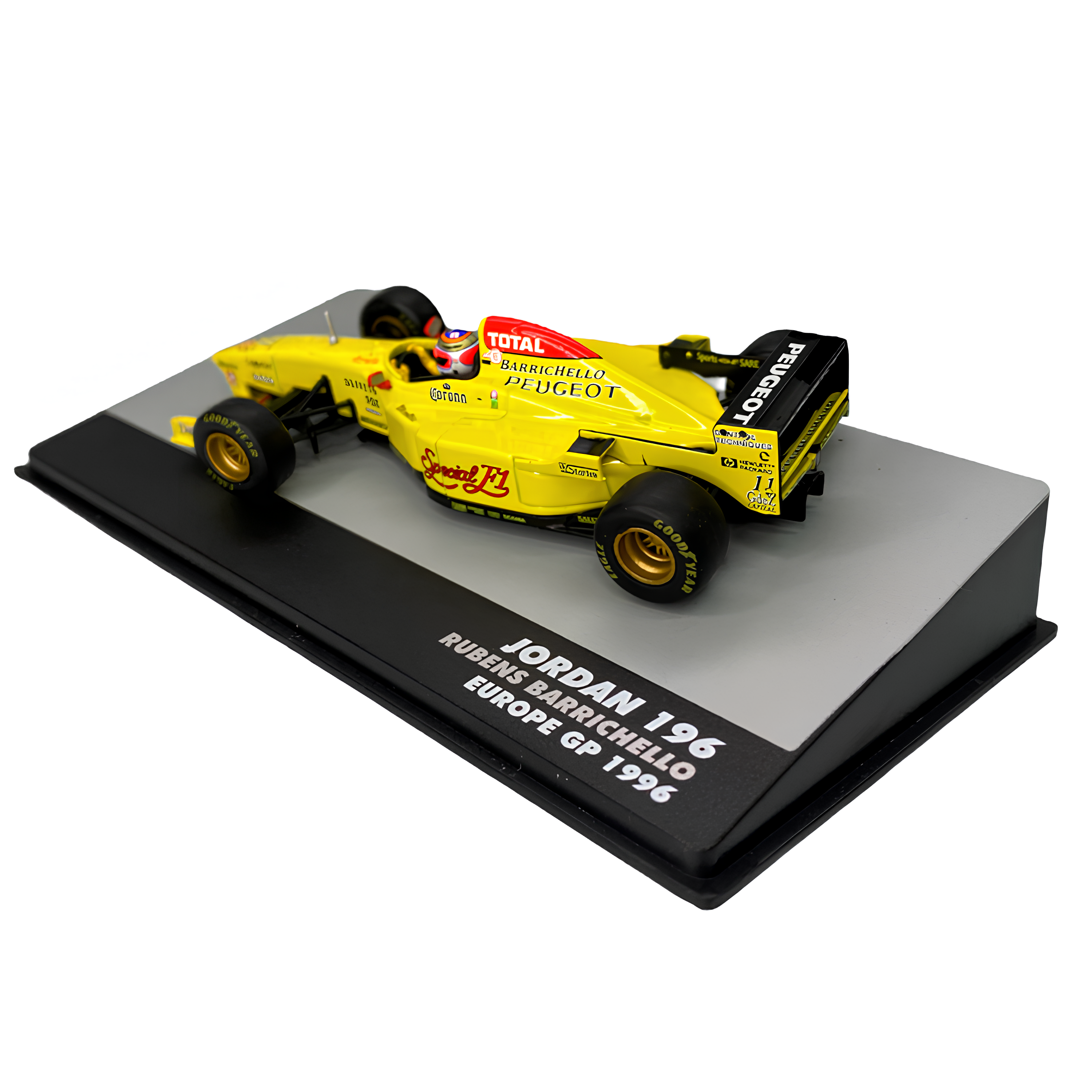 LANÇAMENTO (1996) F1 Miniatura Jordan 196 Rubens Barrichello 1:43]