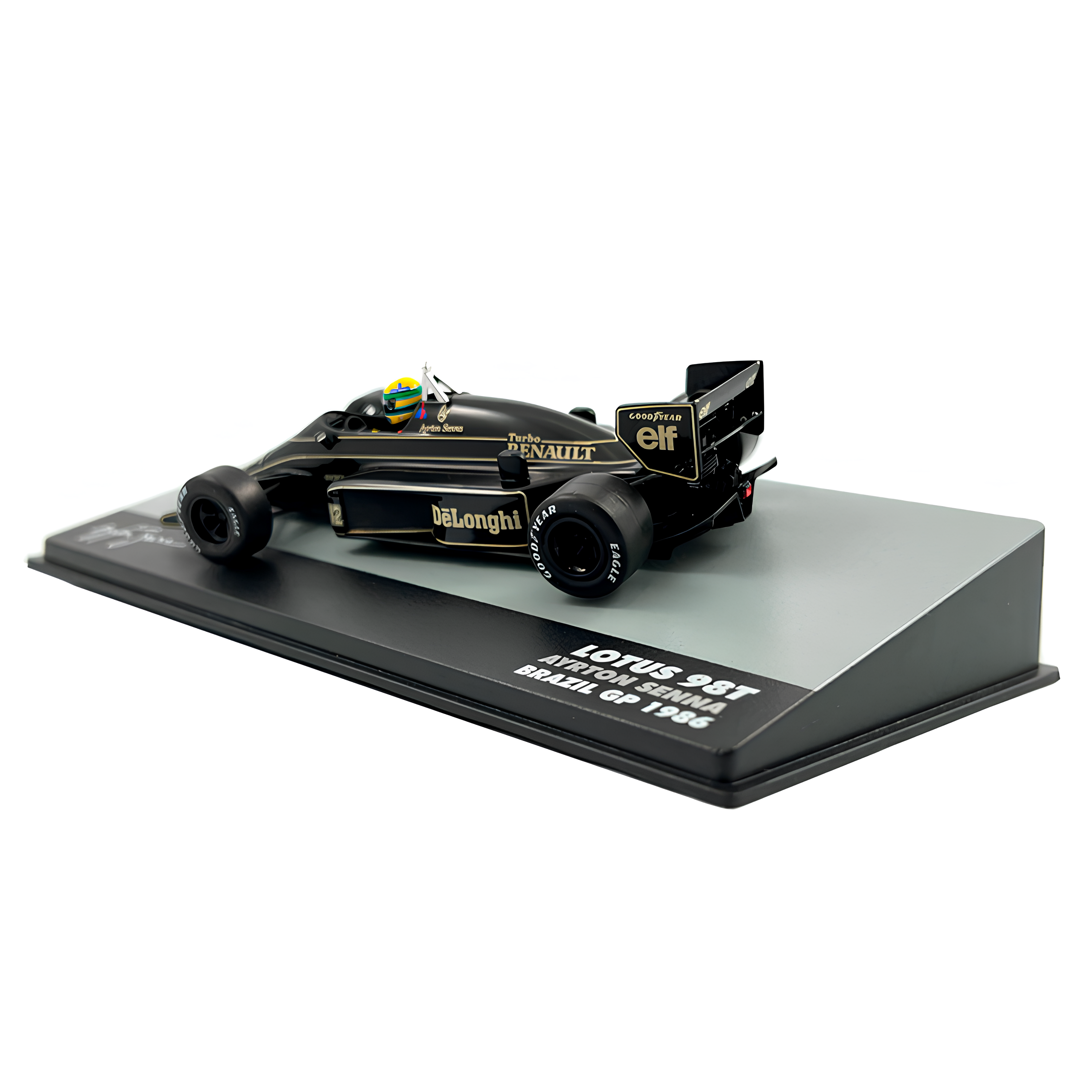 LANÇAMENTO (1986) F1 Miniatura Lotus Renault 98T 1986 Ayrton S. 1:43