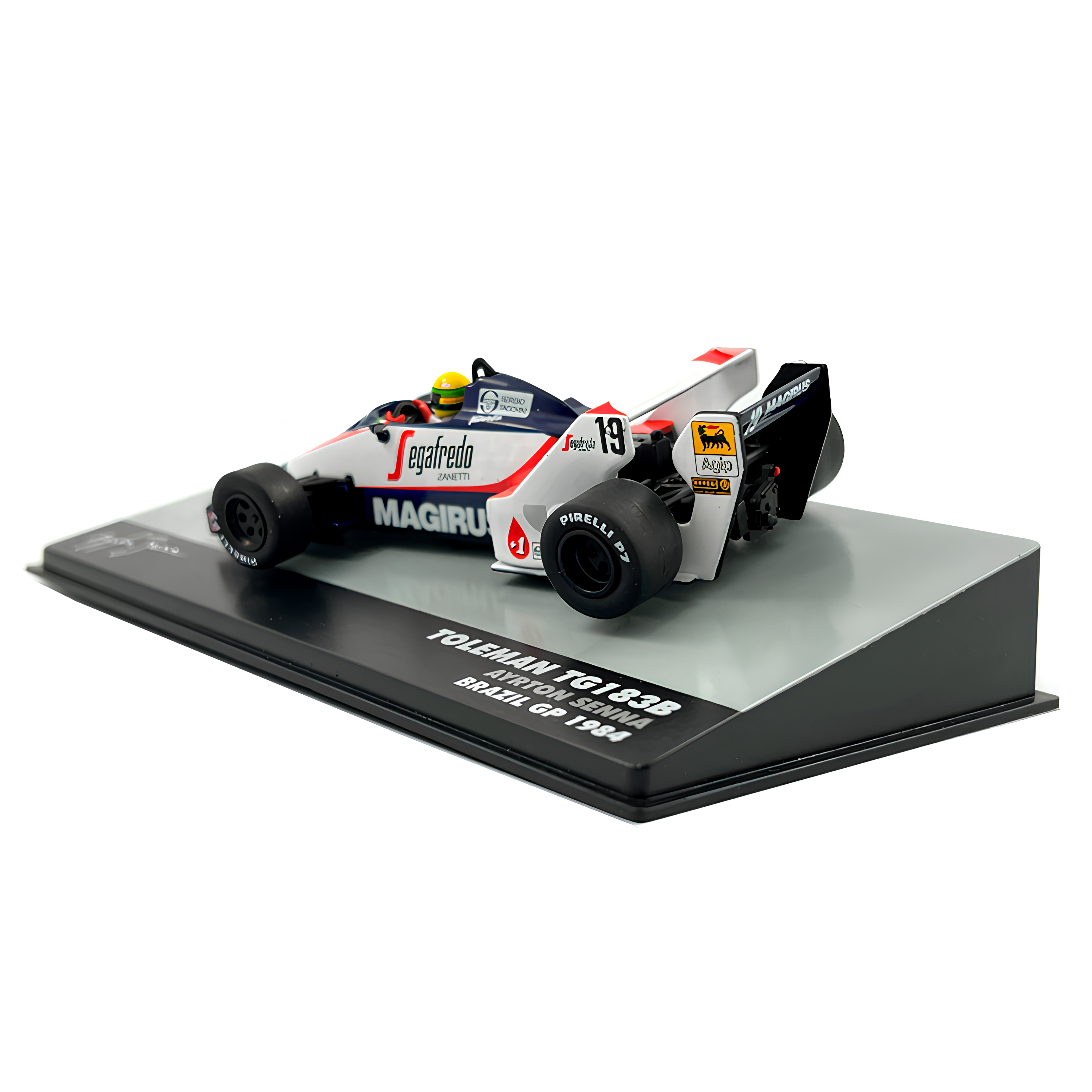 LANÇAMENTO (1984) F1 Miniatura Toleman TG183B 1984 Ayrton S. 1:43