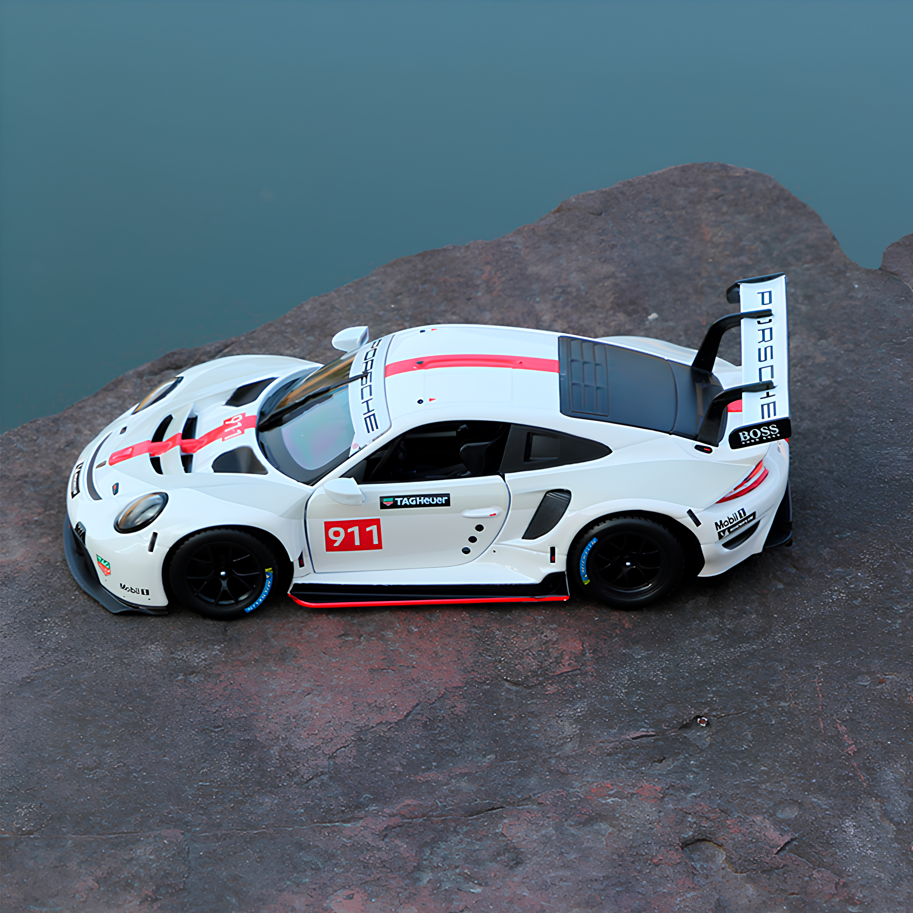 Miniatura Porsche 911 RSR WEC em Metal 1:24