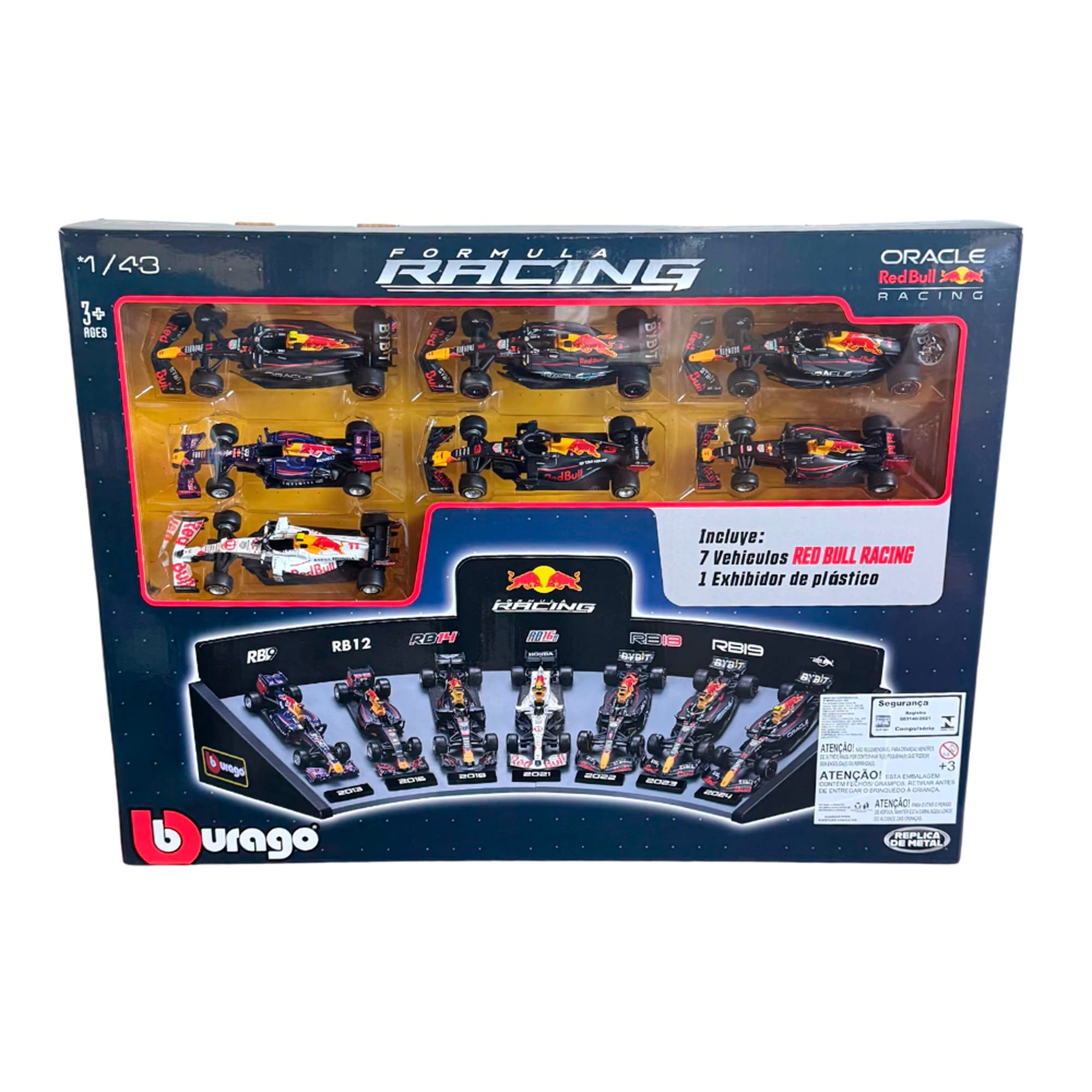 F1 Miniaturas Red Bull Display Pack 7 Carros 1:43