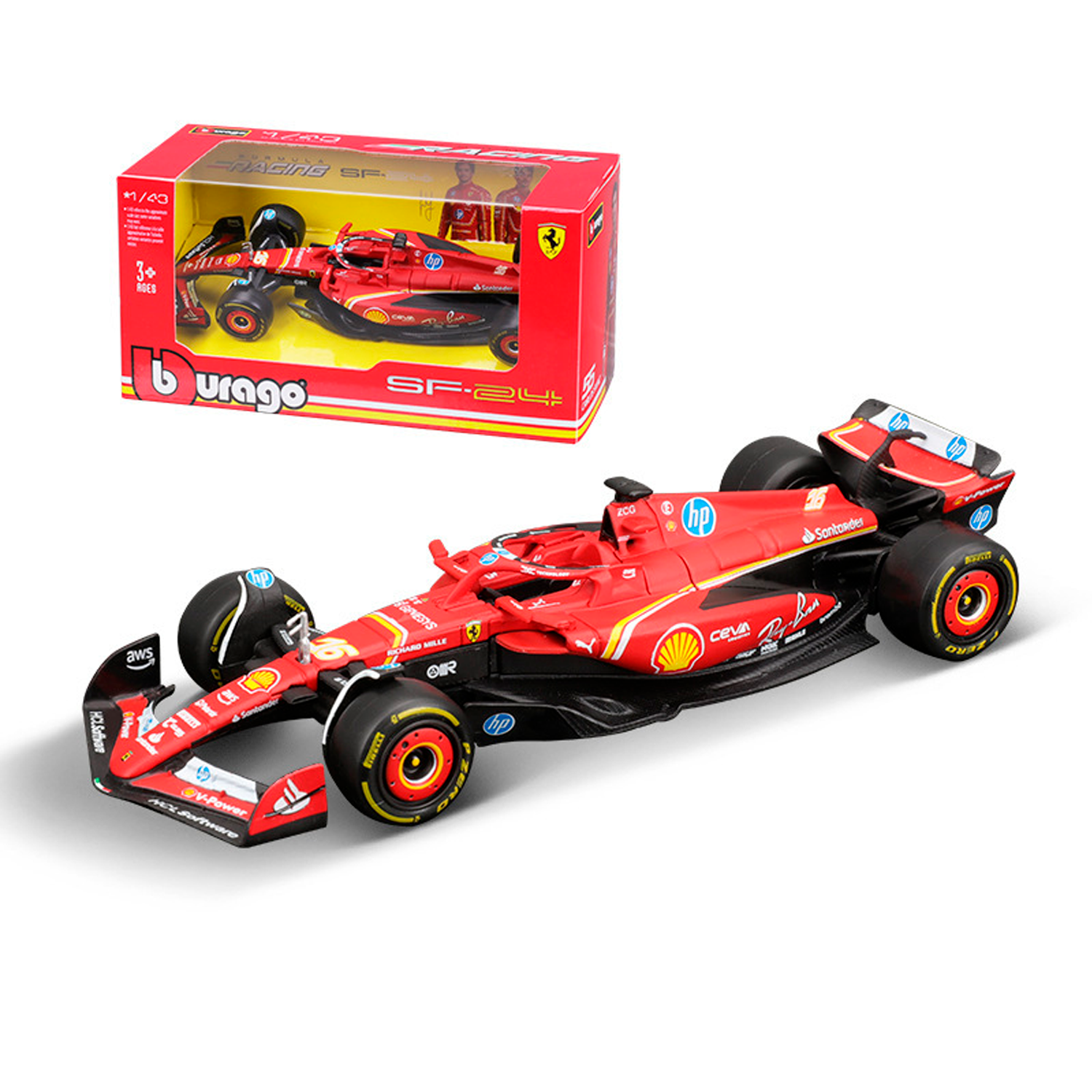 (2024) F1 Miniatura Scuderia Ferrari SF-24 1:43