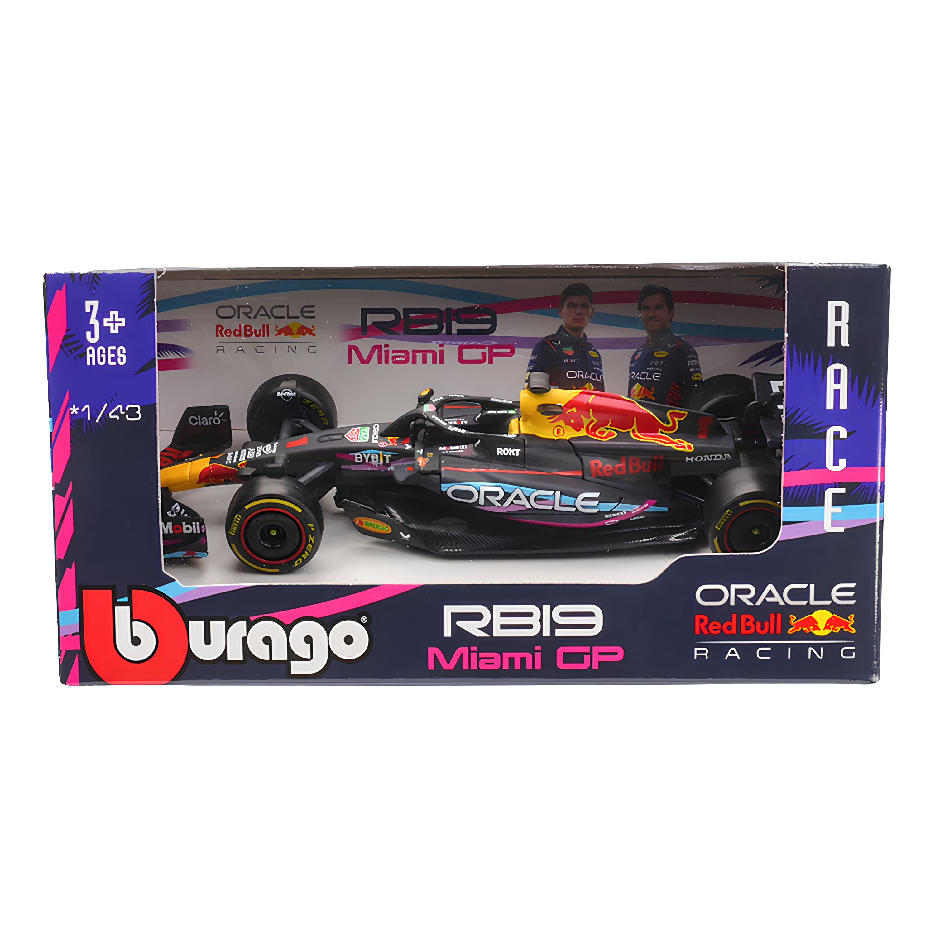 (2023) F1 Miniatura Red Bull Racing RB19 Miami GP #1 Max Verstappen 1:43