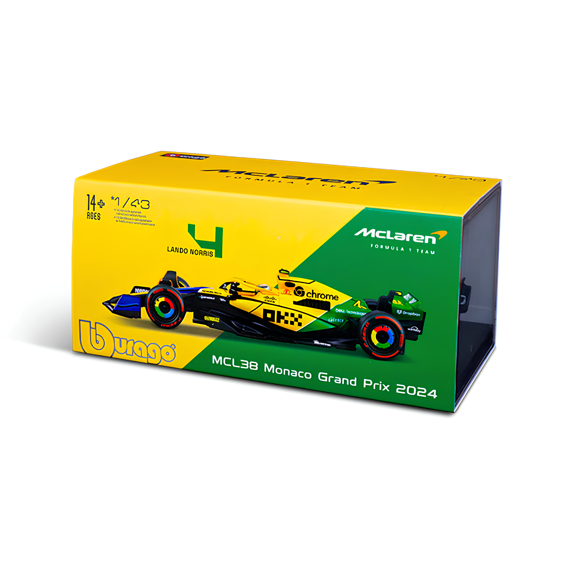(2024) F1 Miniatura McLaren MCL38 Senna Mônaco 1:43
