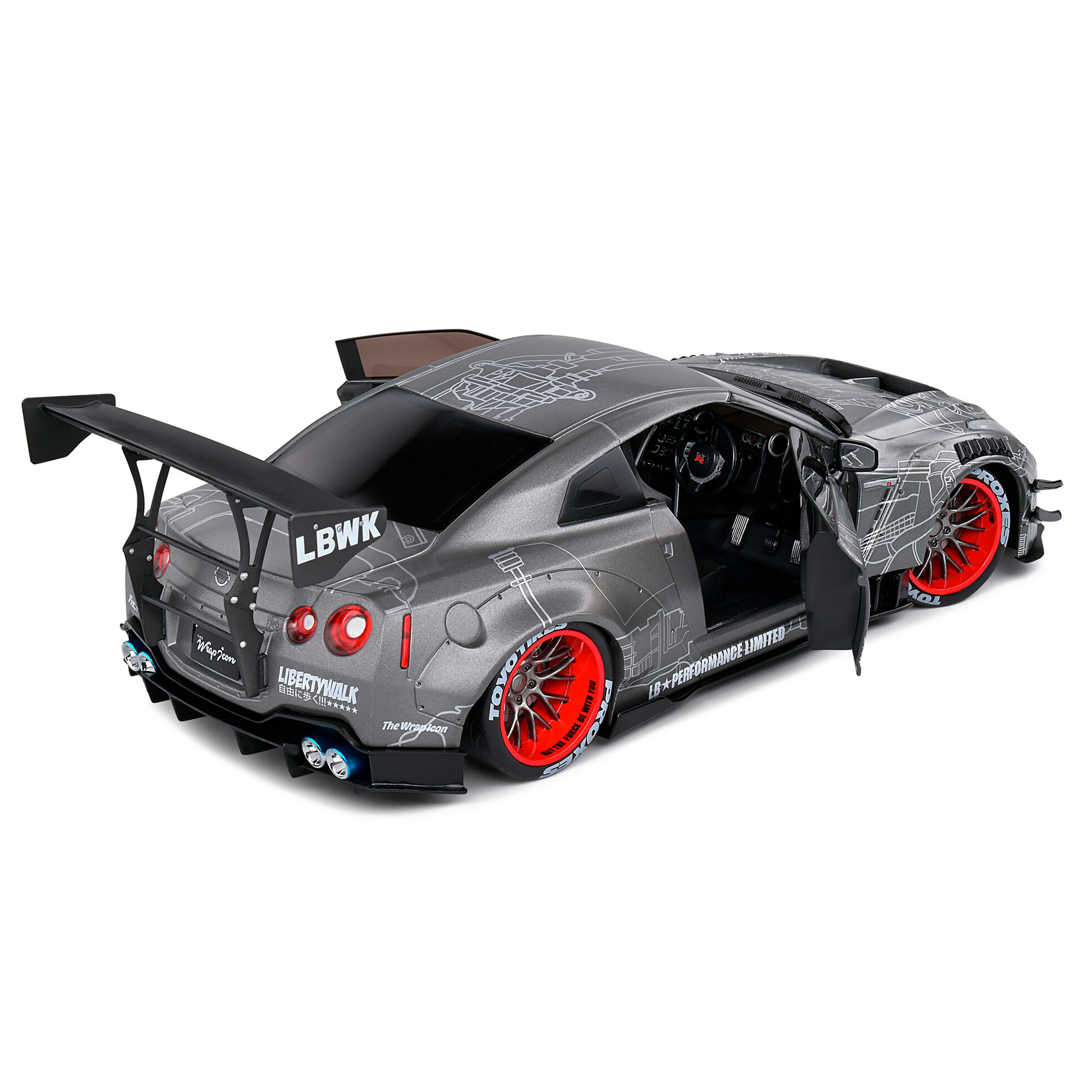 (2022) Miniatura Nissan GT-R (R35) Liberty Walk 2.0 1:18