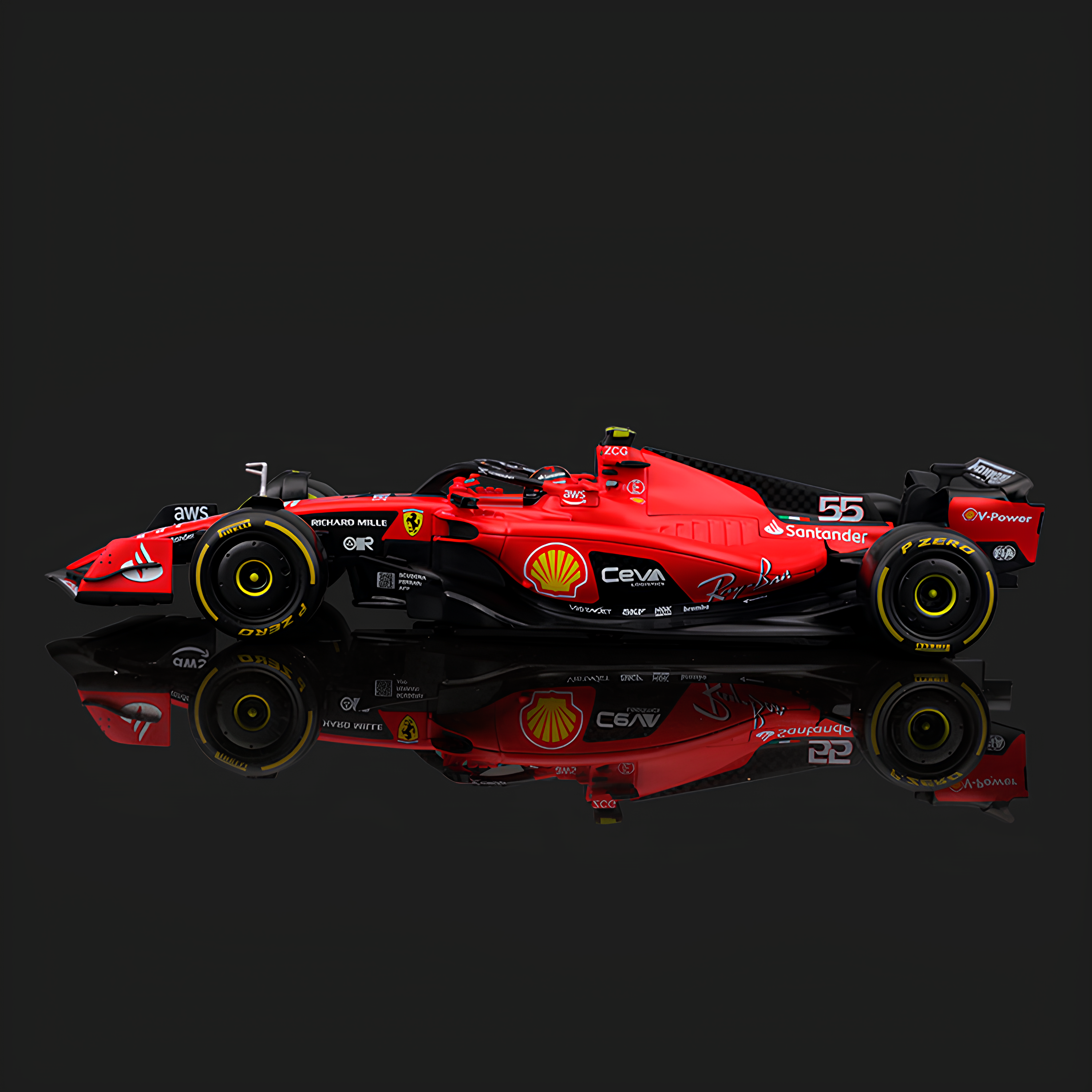 (2023) F1 Miniatura Ferrari SF23 #55 Carlos Sainz 1:18