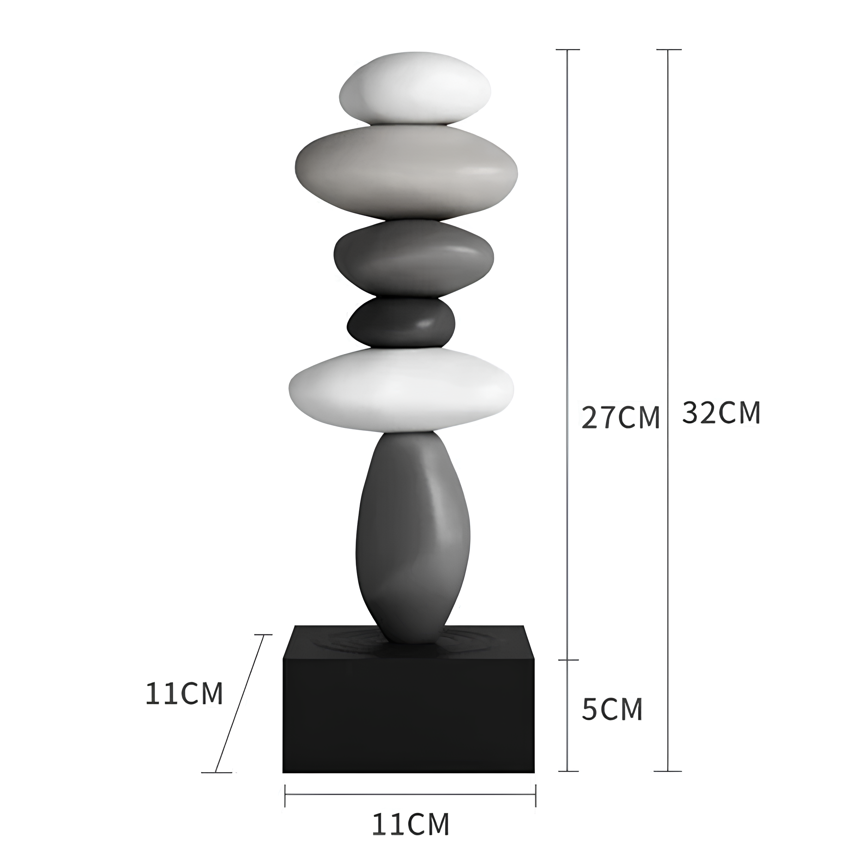 Escultura Morderna Pedras em Resina