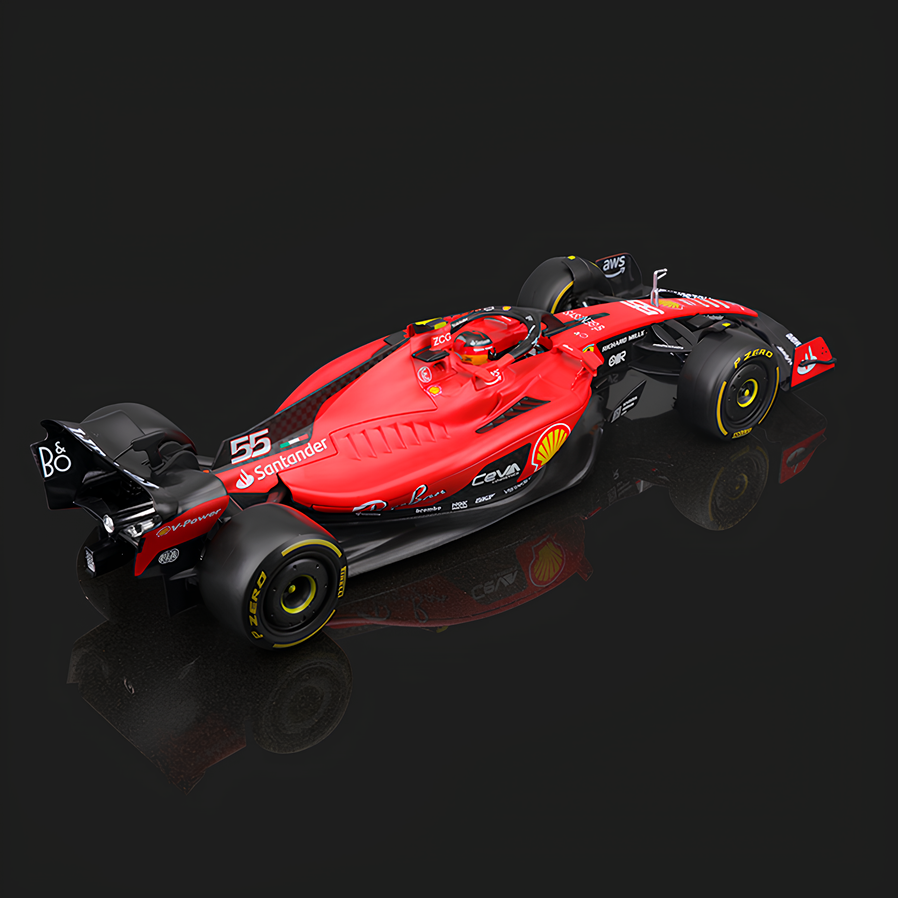 (2023) F1 Miniatura Ferrari SF23 #55 Carlos Sainz 1:18