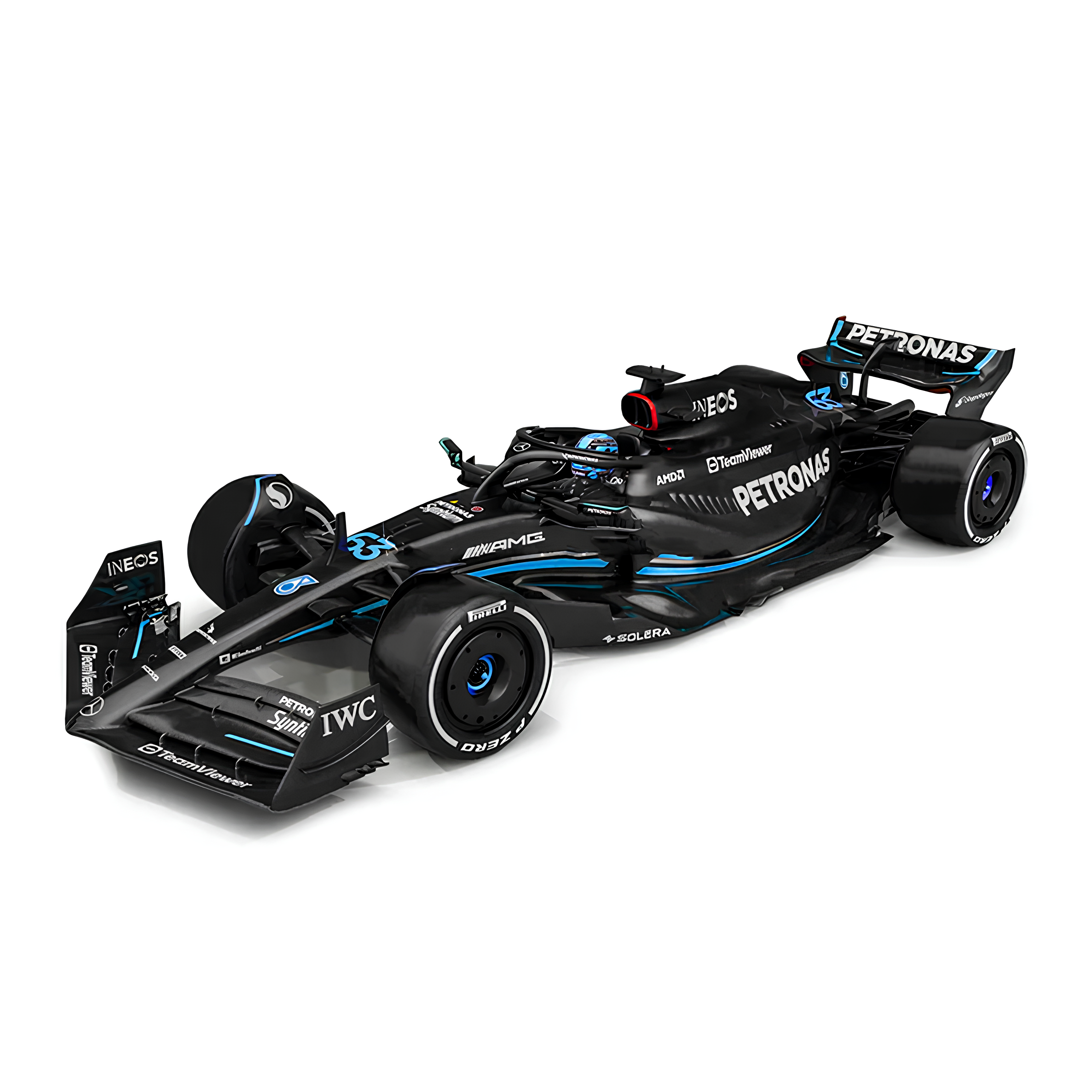 Miniatura Fórmula 1 Mercedes-AMG F1 W14 E Performance 1:24 + Piloto