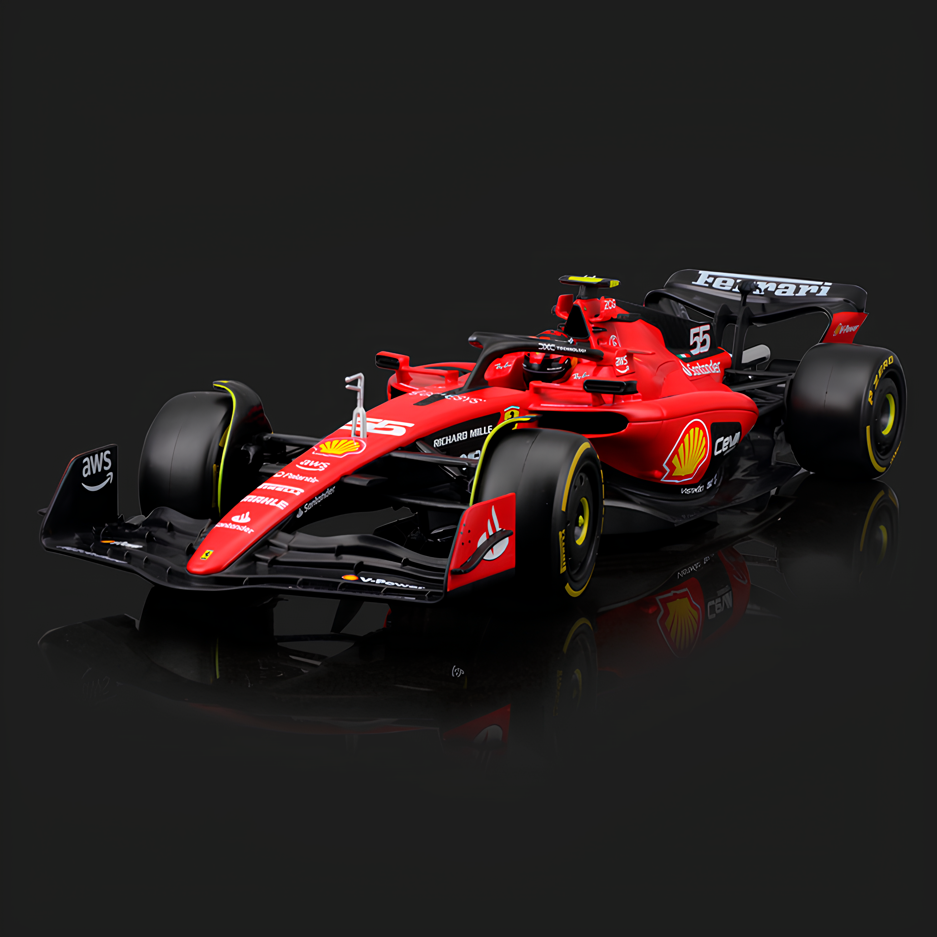 (2023) F1 Miniatura Ferrari SF23 #55 Carlos Sainz 1:18