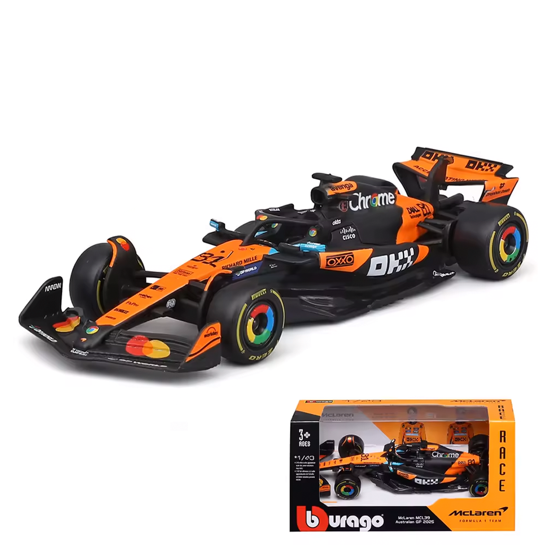 2025) F1 Miniatura McLaren MCL39 #81 Oscar Piastri 1:43 – Homenge
