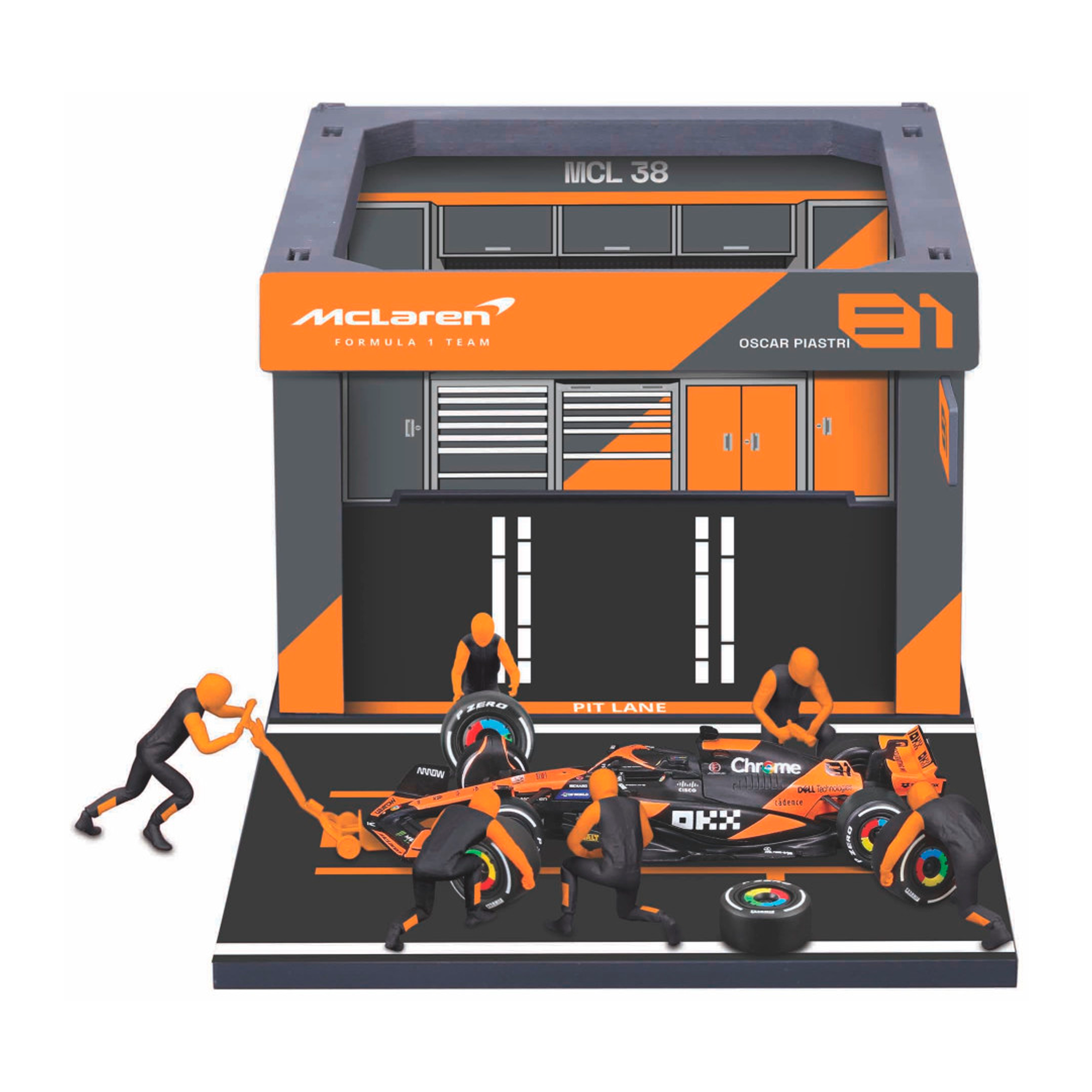 (2024) F1 Miniatura McLaren MCL38 Pit Pass #81 Oscar Piastri 1:43
