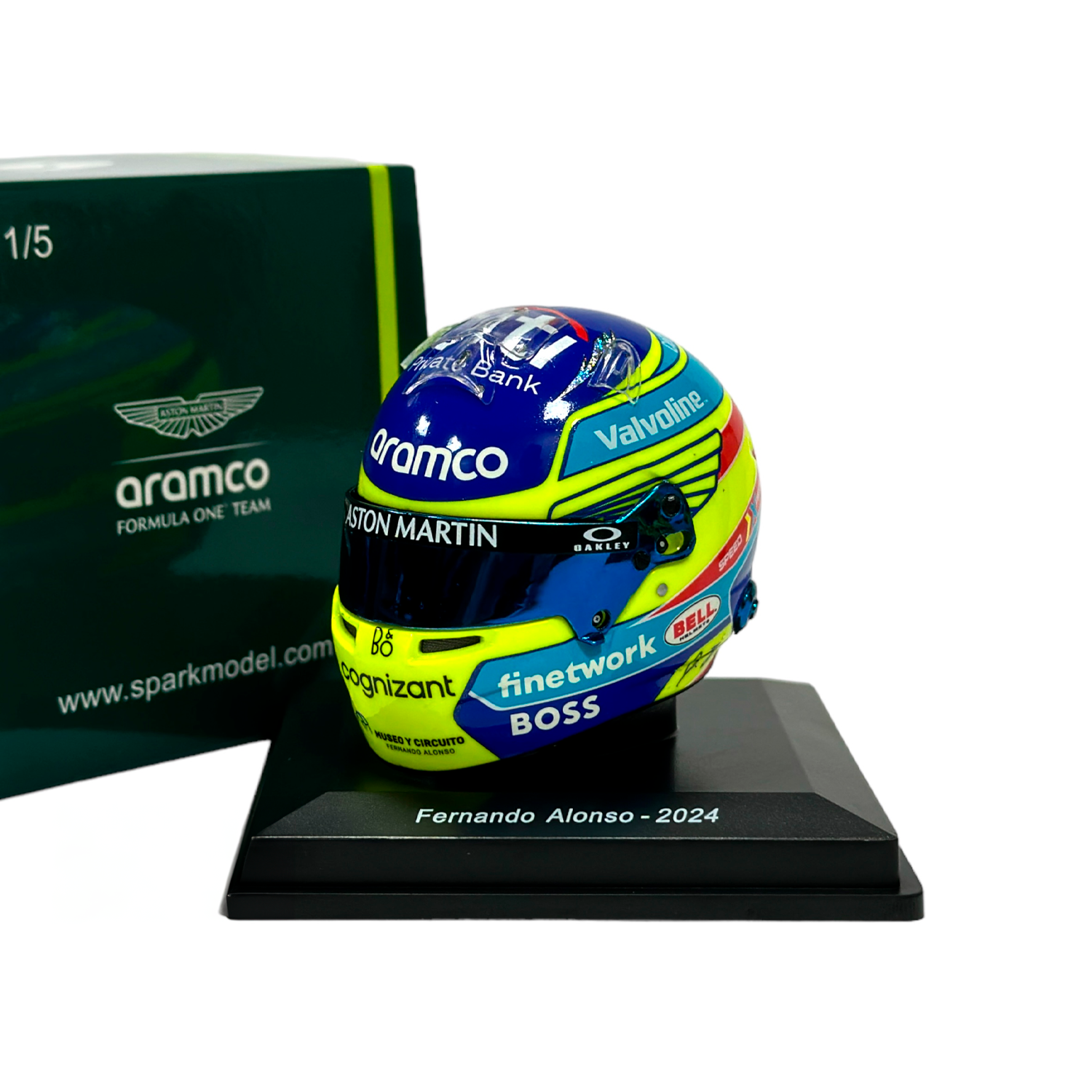(2024) F1 Miniatura Capacete Fernando Alonso 1:5