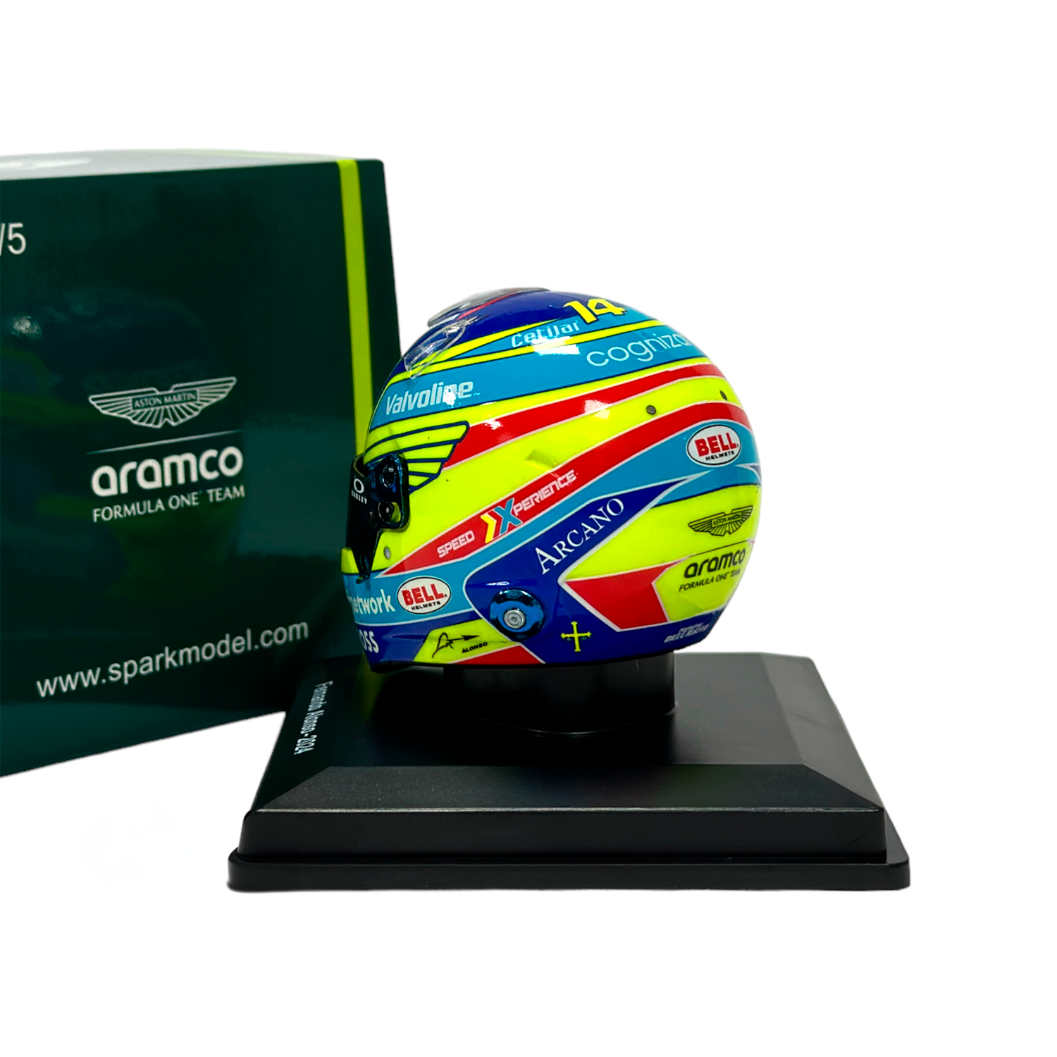 (2024) F1 Miniatura Capacete Fernando Alonso 1:5