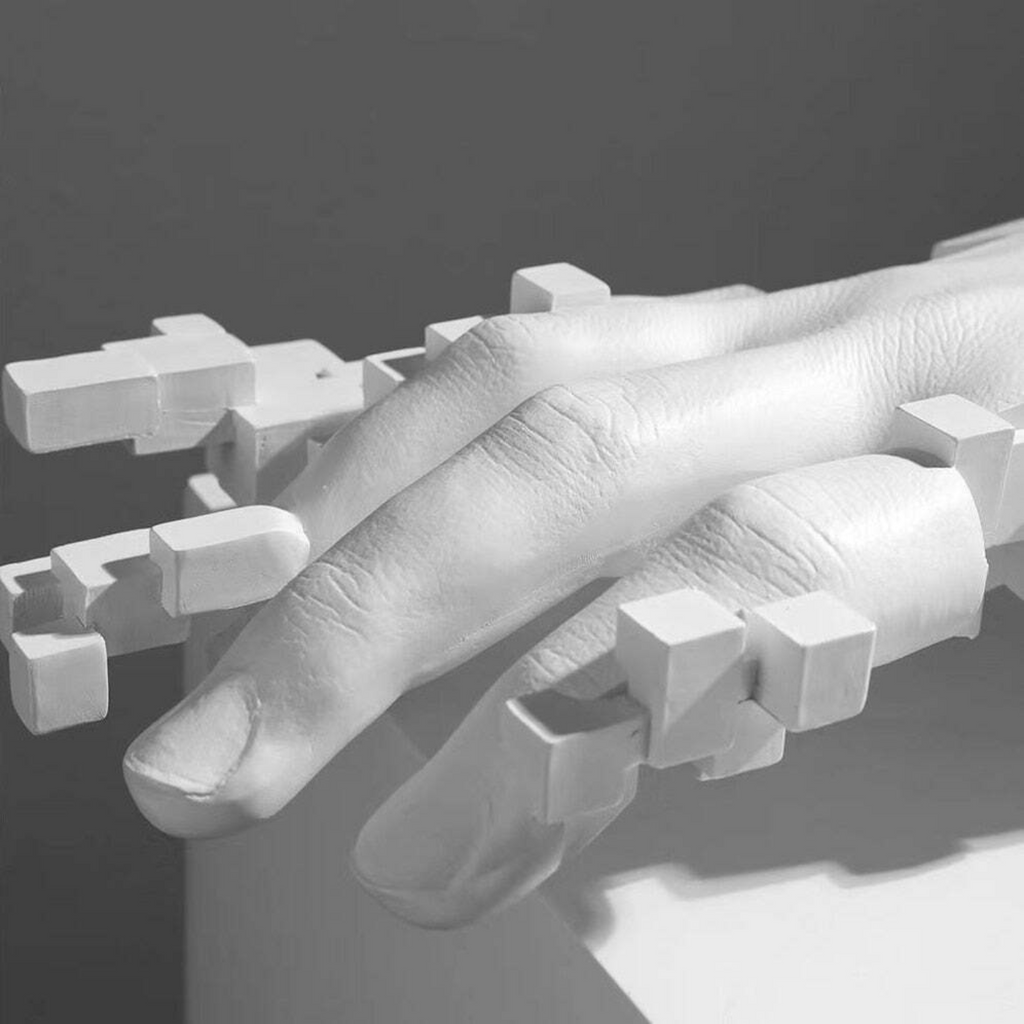 Escultura Abstrata Mão 3D Resina - Decoração para Escritório, Sala de Estar, Sala de Jantar, Quarto, Home Office, Advocacia, Consultório, Clínica, Contabilidade, Recepção