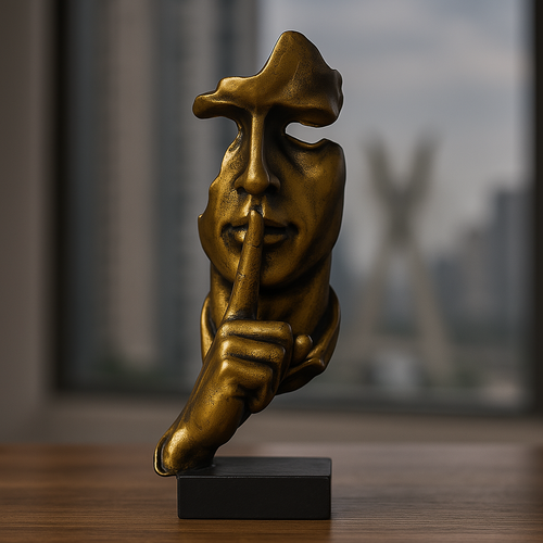 Estátua Decorativa Silêncio