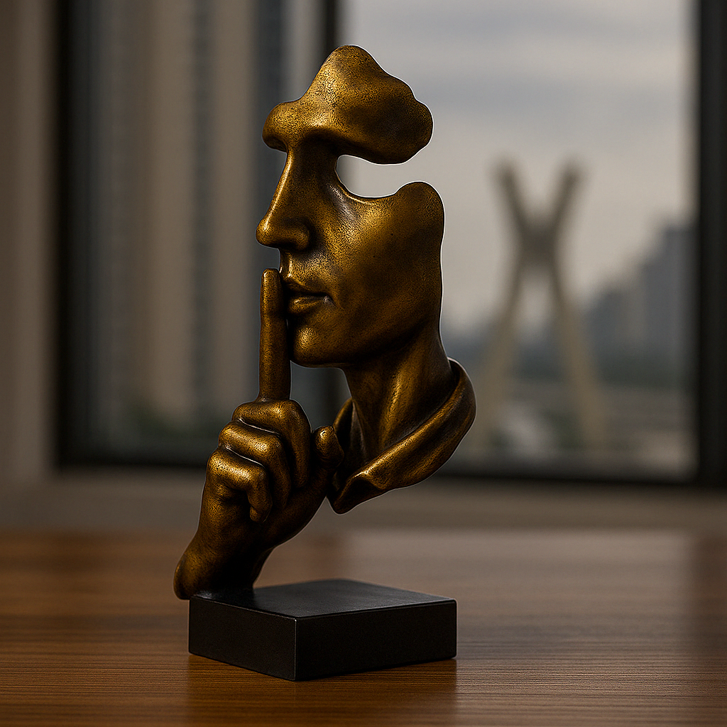 Estátua Decorativa Silêncio