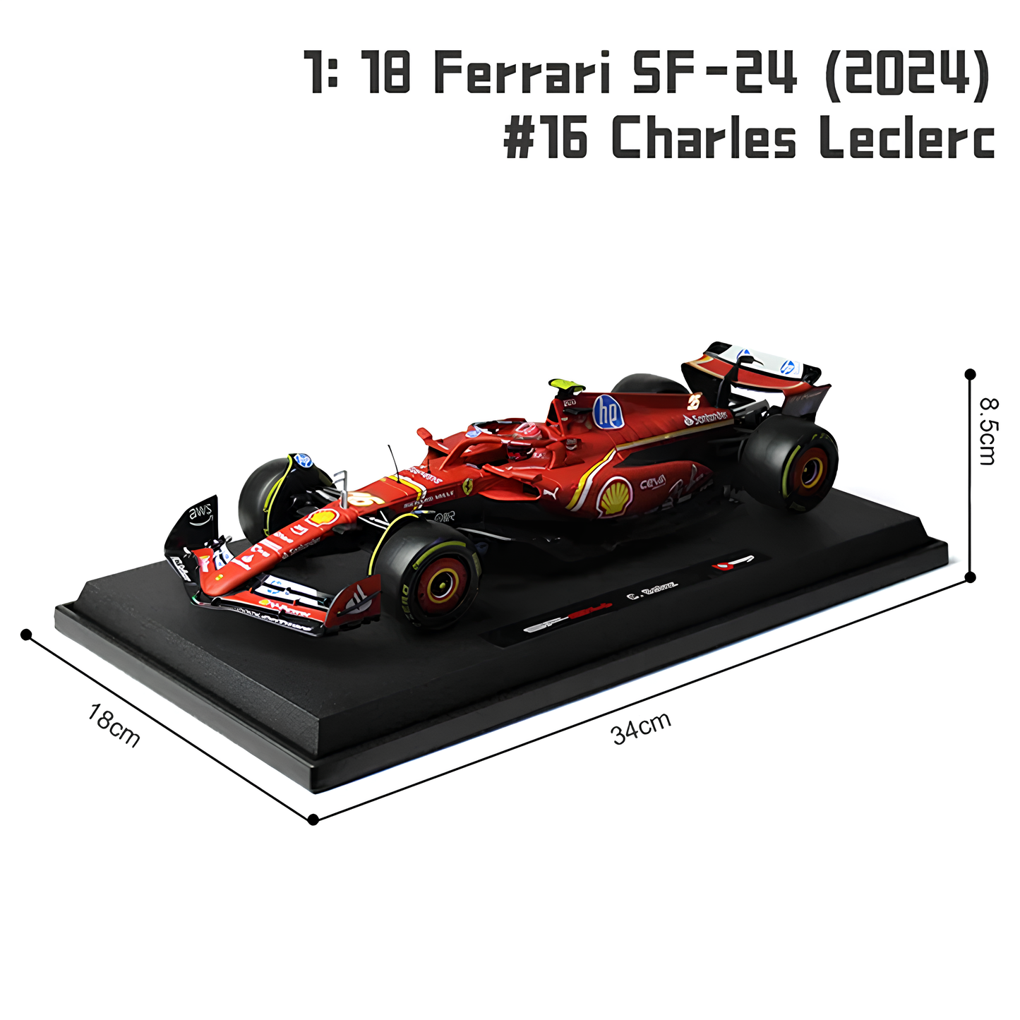 LANÇAMENTO (2024) Miniatura Fórmula 1 Ferrari SF-24 1:18