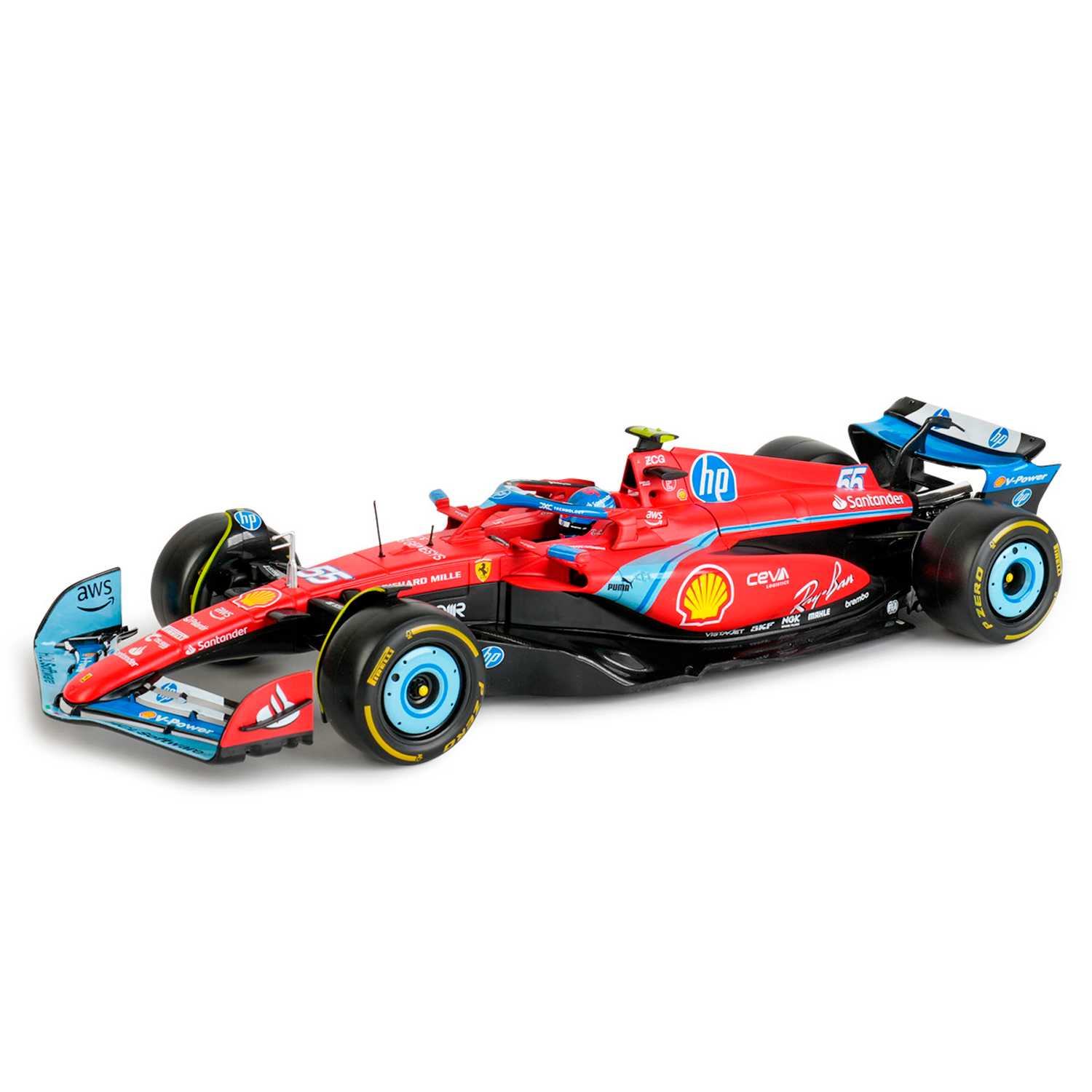 2024) F1 Miniatura Ferrari SF-24 Miami 1:18 – Homenge