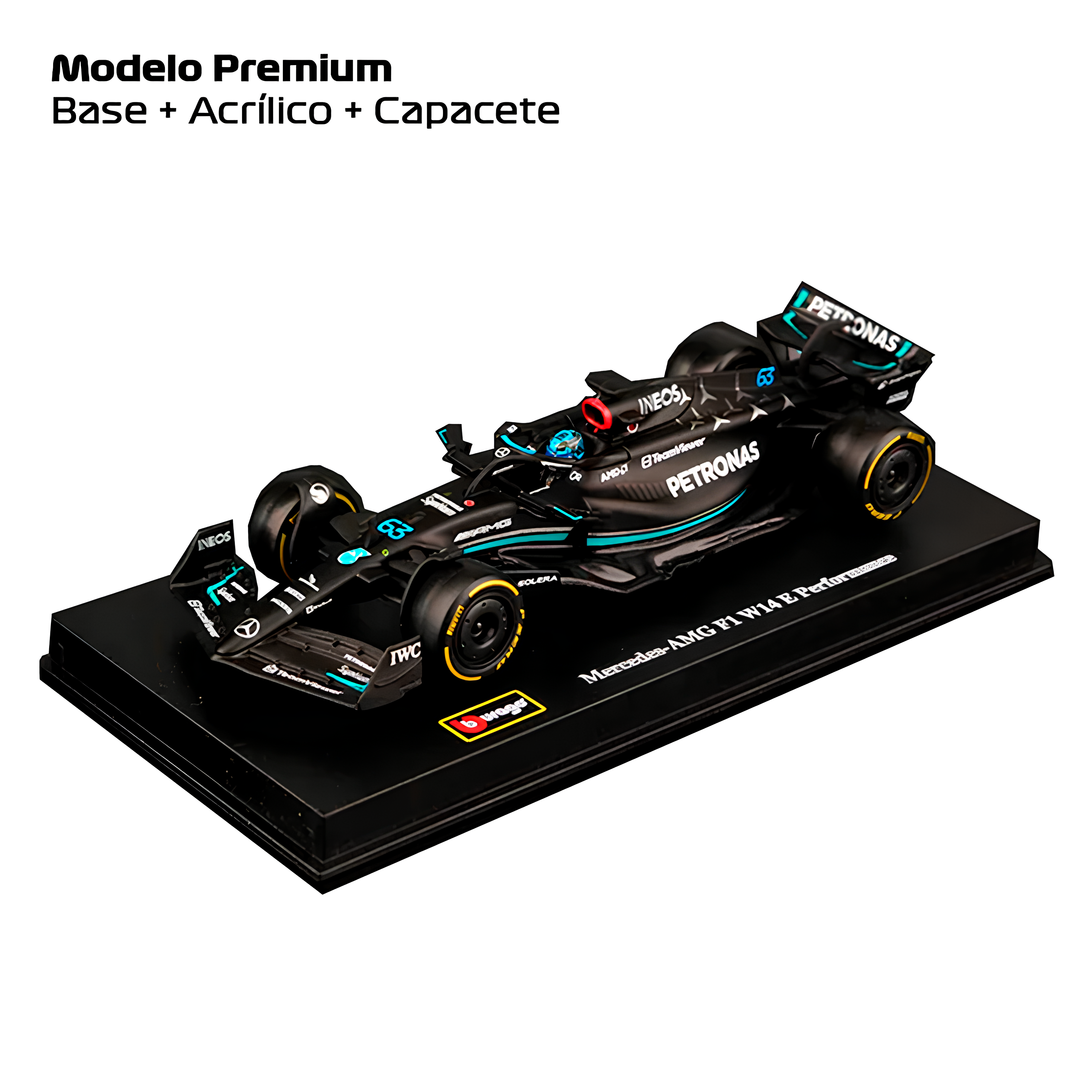 LANÇAMENTO (2023) F1 Miniatura Mercedes-AMG W14 #63 George Russell 1:43