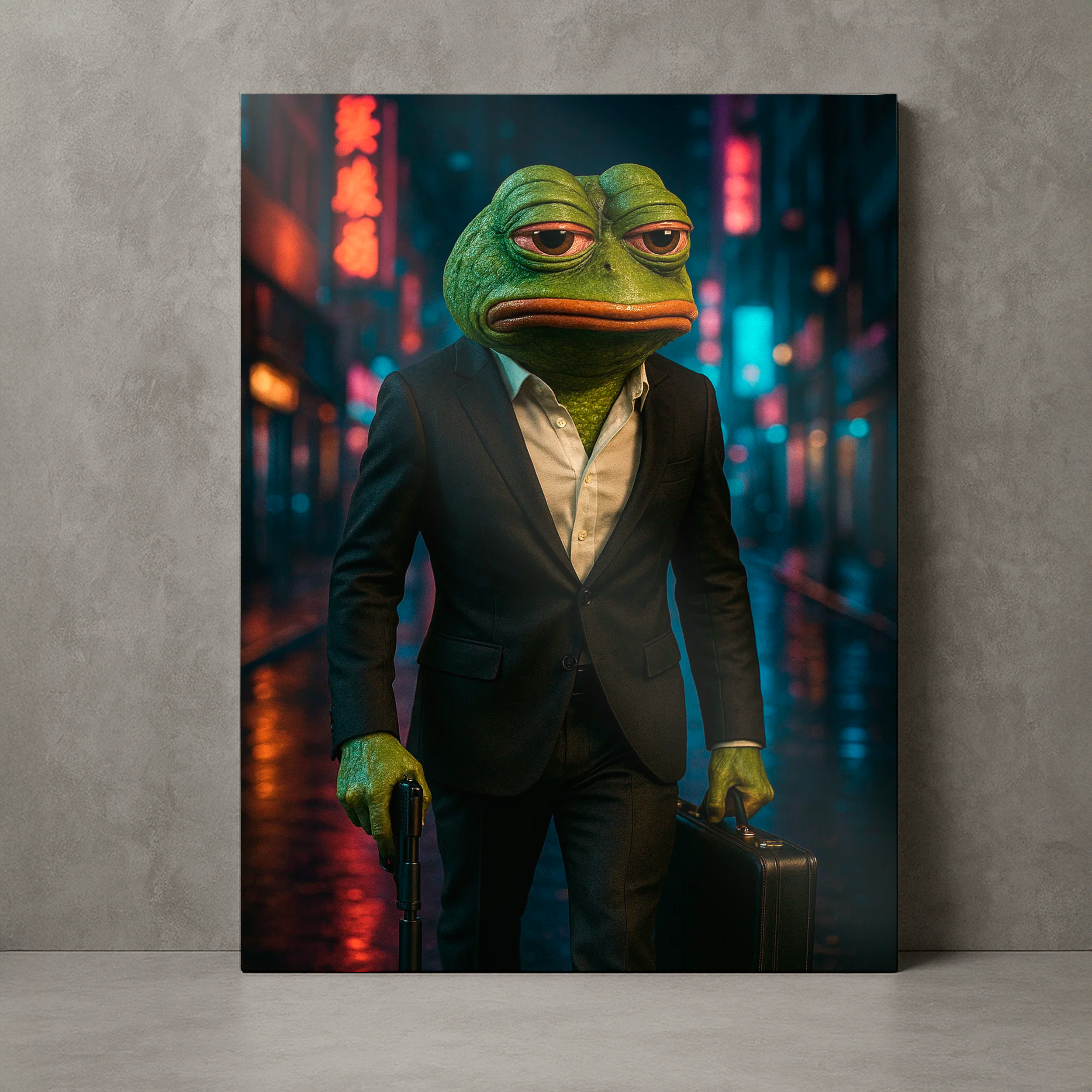 Tela/Quadro Decorativo Frog Wick