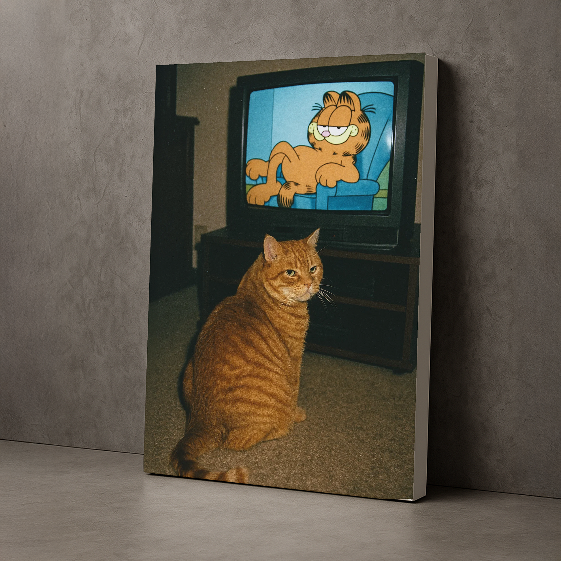 Tela/Quadro Decorativo Garfield Vintage