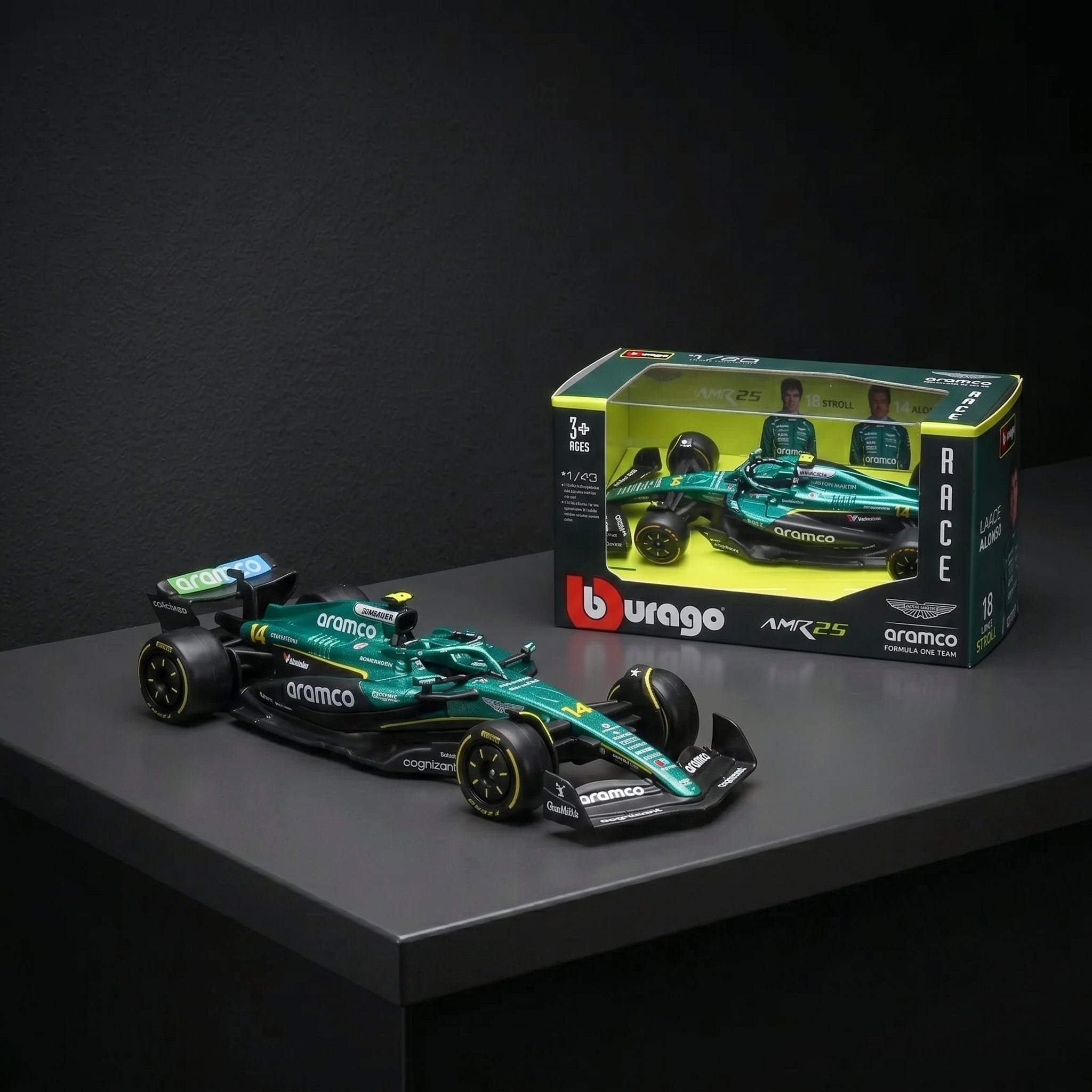 ミニカー Aston Martin AMR25 Japanese GP 2025 Aston Martin F1 AMR25 #14 Fernando Alonso Japanese GP 2025 Spark 1