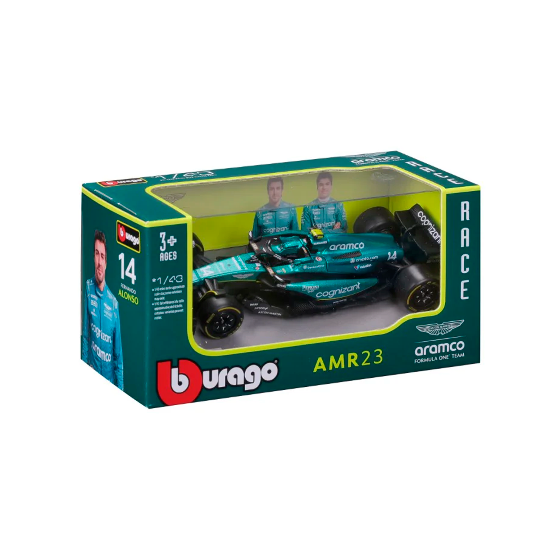 ミニカー Aston Martin AMR23 Fernando Alonso 1/43 Miniatura Formula