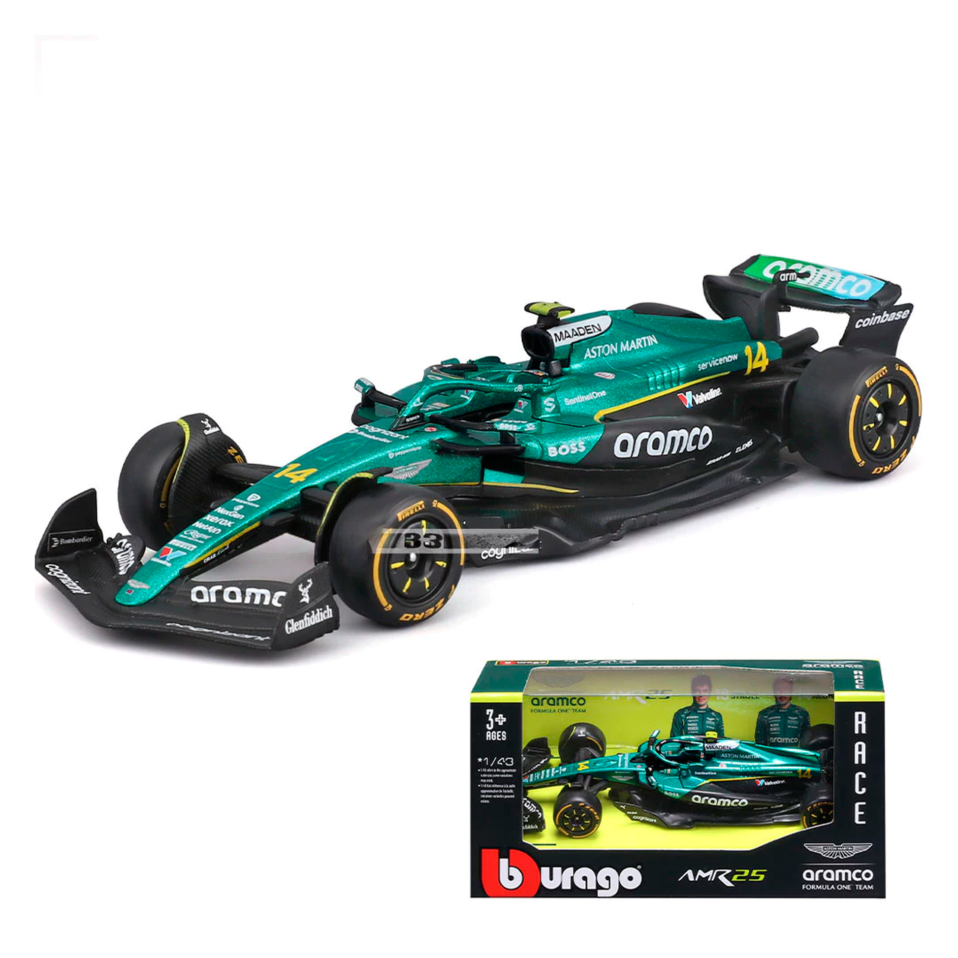 (2025) F1 Miniatura Aston Martin AMR25 #14 Fernando Alonso 1:43