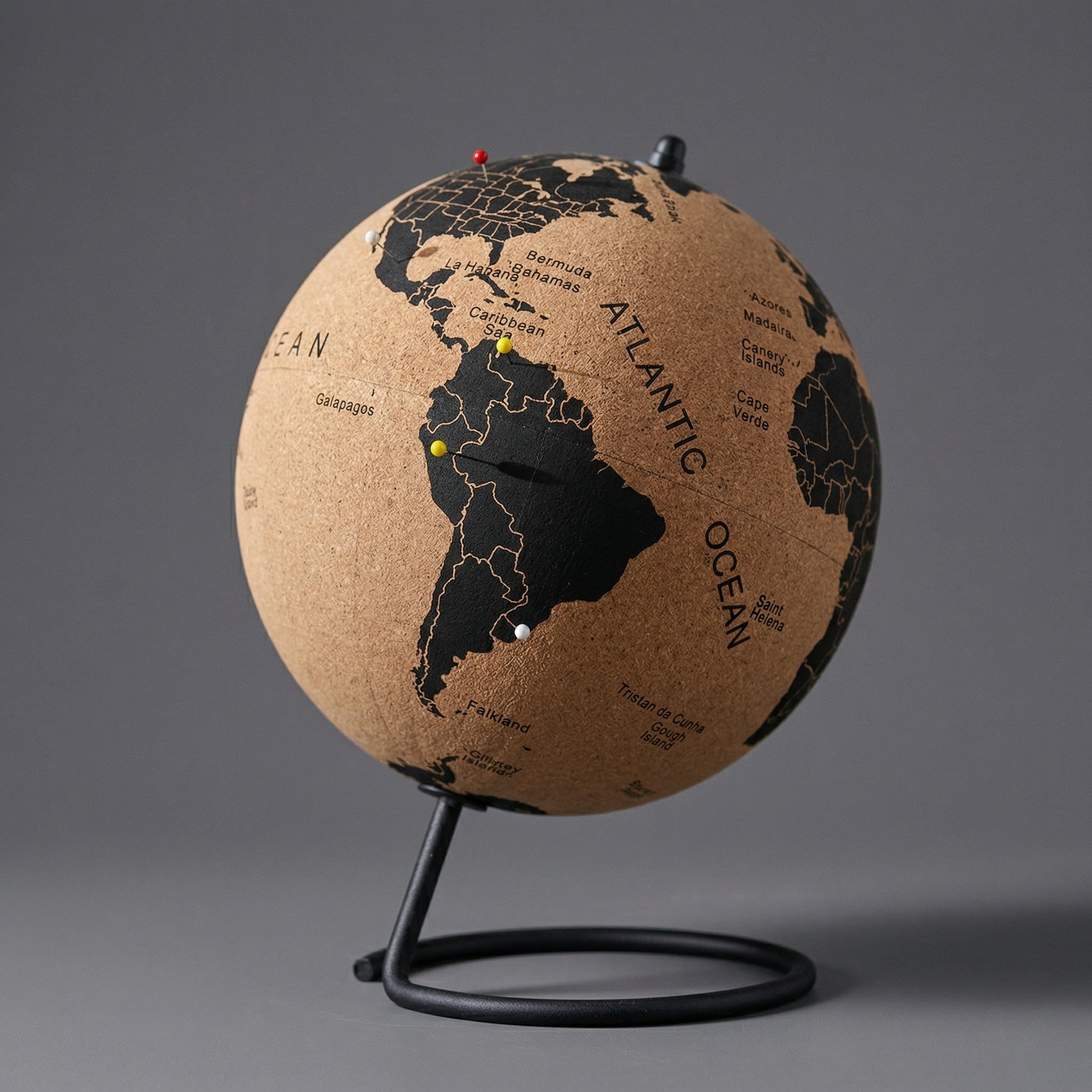 Globo Decorativo em Cortiça Marcar Países Visitados