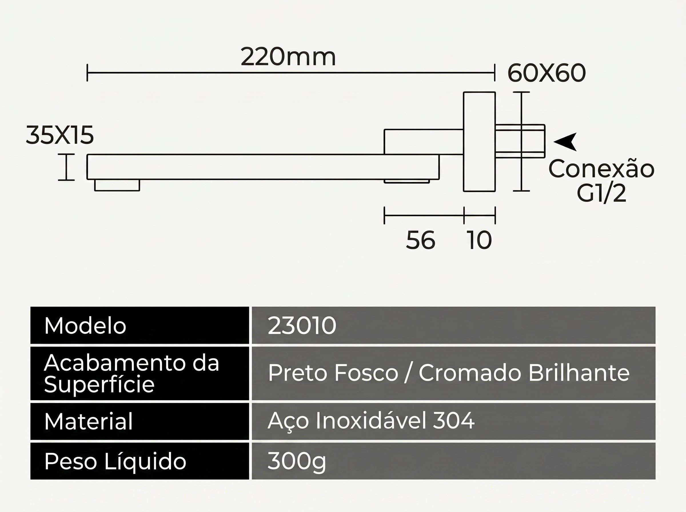 Bica de Parede Retrátil em Aço Inox para Banheira Lavatório e Cuba de Apoio