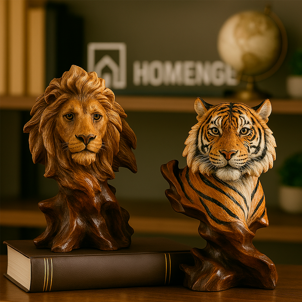 Escultura Retrô Animais em Resina