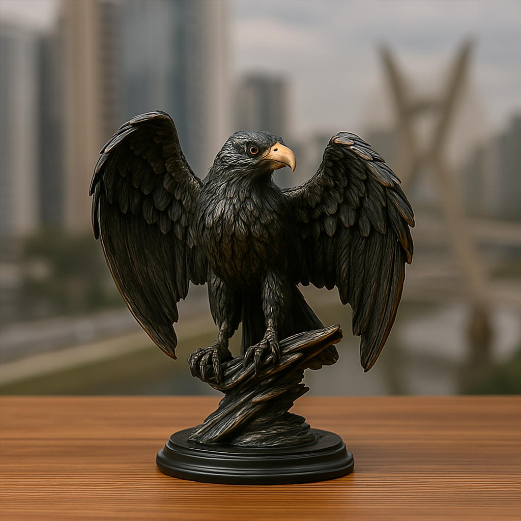 Escultura Realista Águia Resina