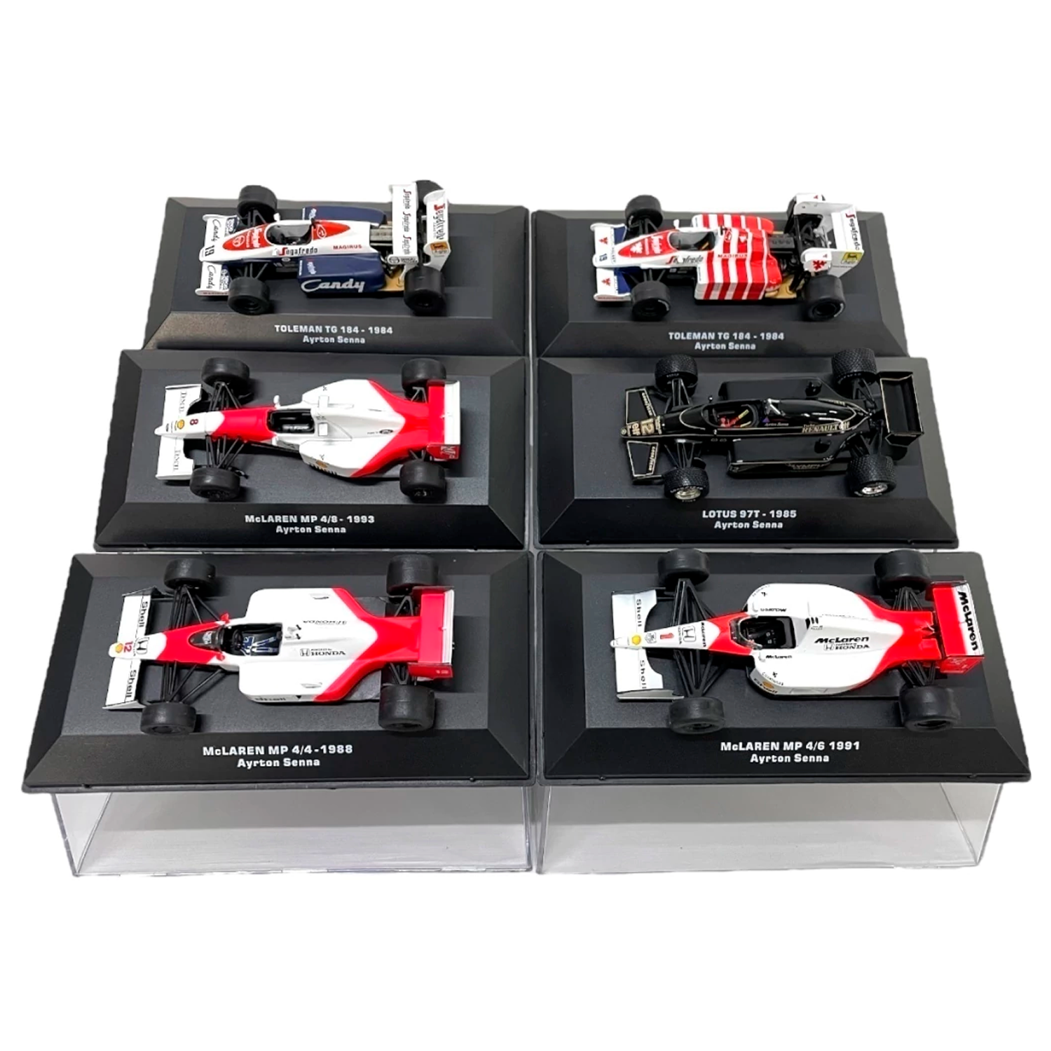 F1 Combo 6 Miniaturas Ayrton Senna 1:43