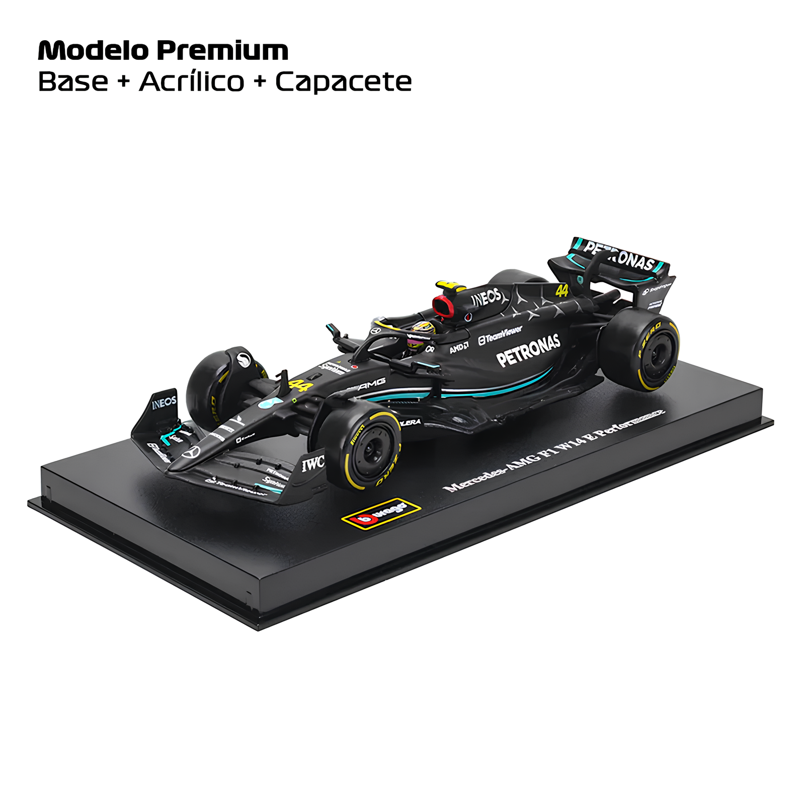 LANÇAMENTO (2023) F1 Miniatura Mercedes-AMG W14 #44 Lewis Hamilton 1:43