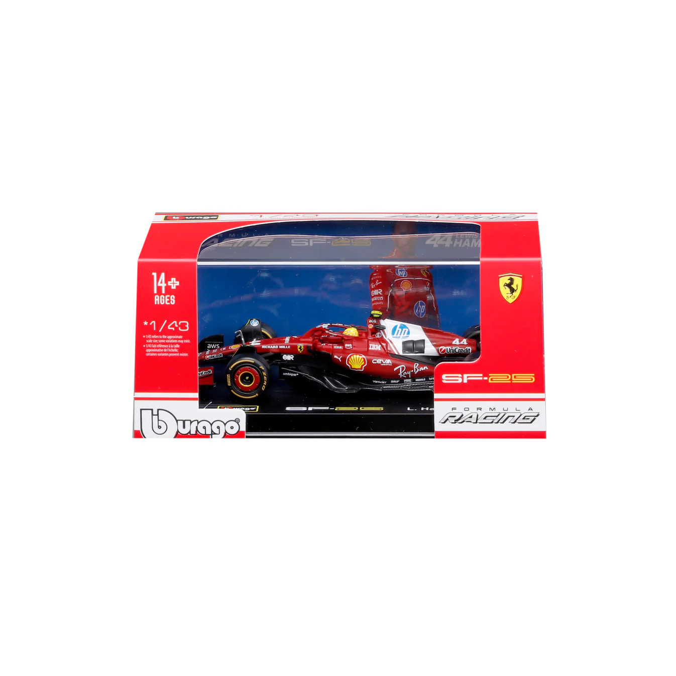 (2025) F1 Miniatura Scuderia Ferrari SF-25 #44 Lewis Hamilton 1:43