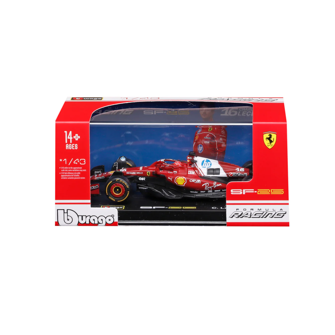 (2025) F1 Miniatura Scuderia Ferrari SF-25 #16 Charles Leclerc 1:43
