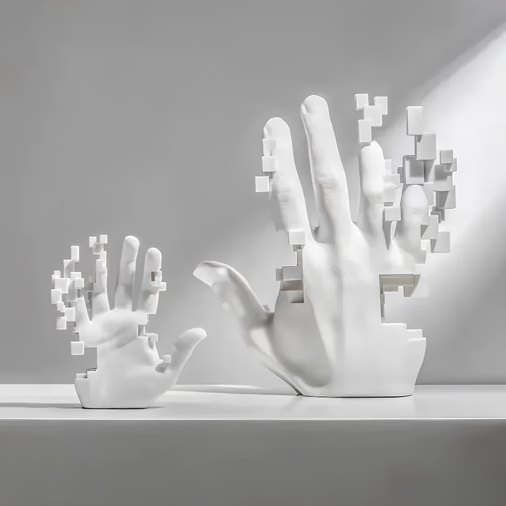 Escultura Abstrata Mão 3D