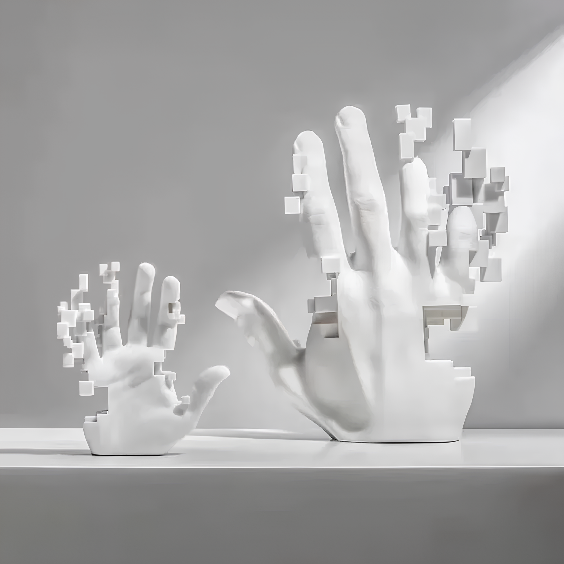 Escultura Abstrata Mão 3D
