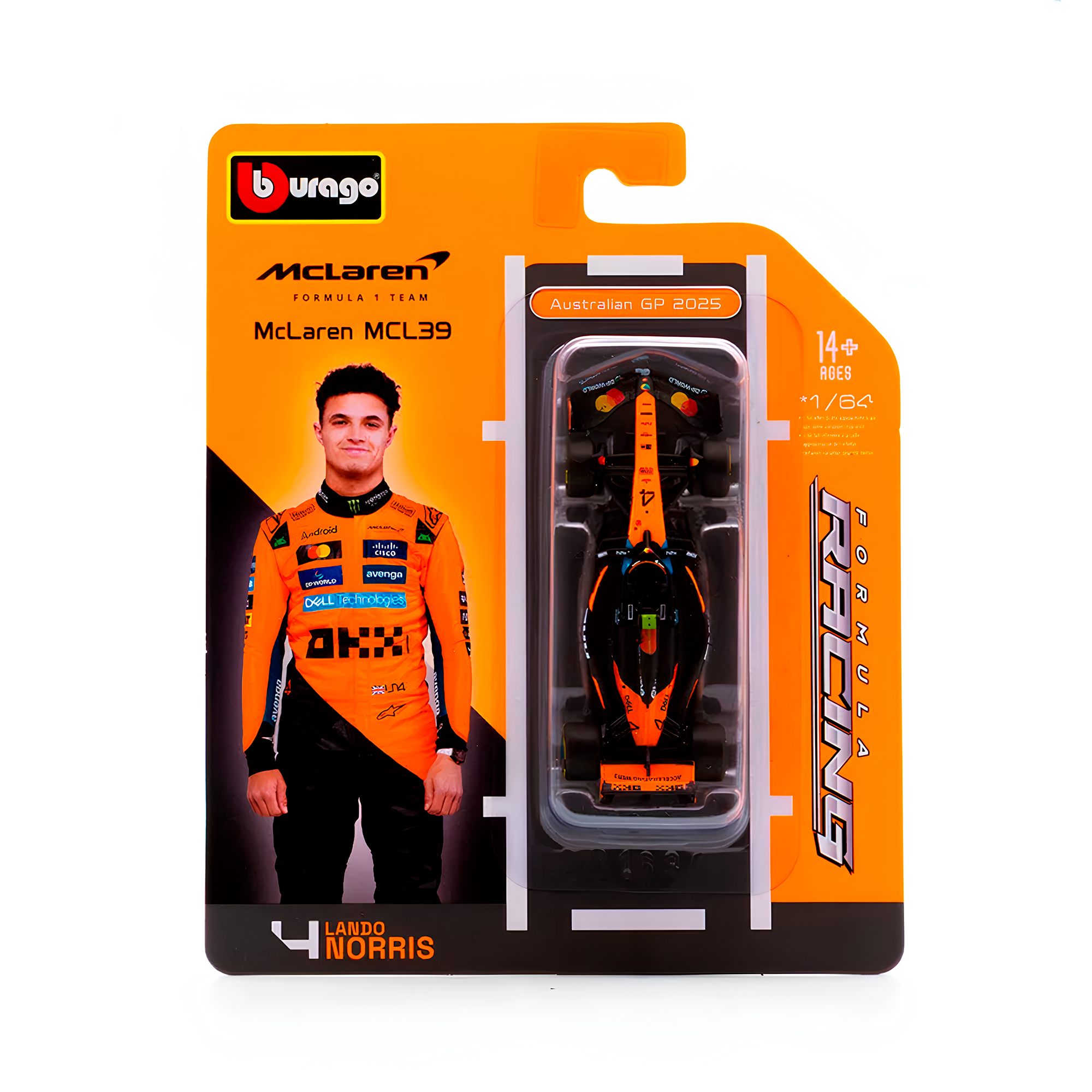 (2025) F1 Miniatura McLaren MCL39 #4 Lando Norris 1:64