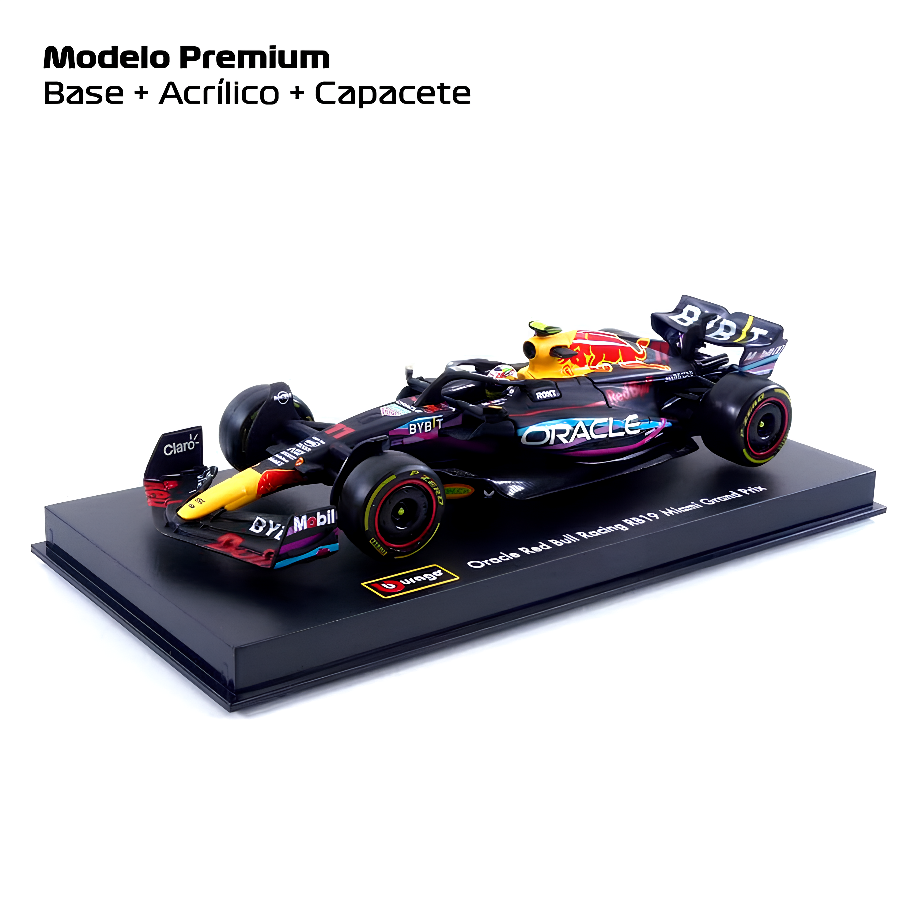 LANÇAMENTO (2023) F1 Miniatura Red Bull Racing RB19 Miami GP #11 Sergio Pérez 1:43