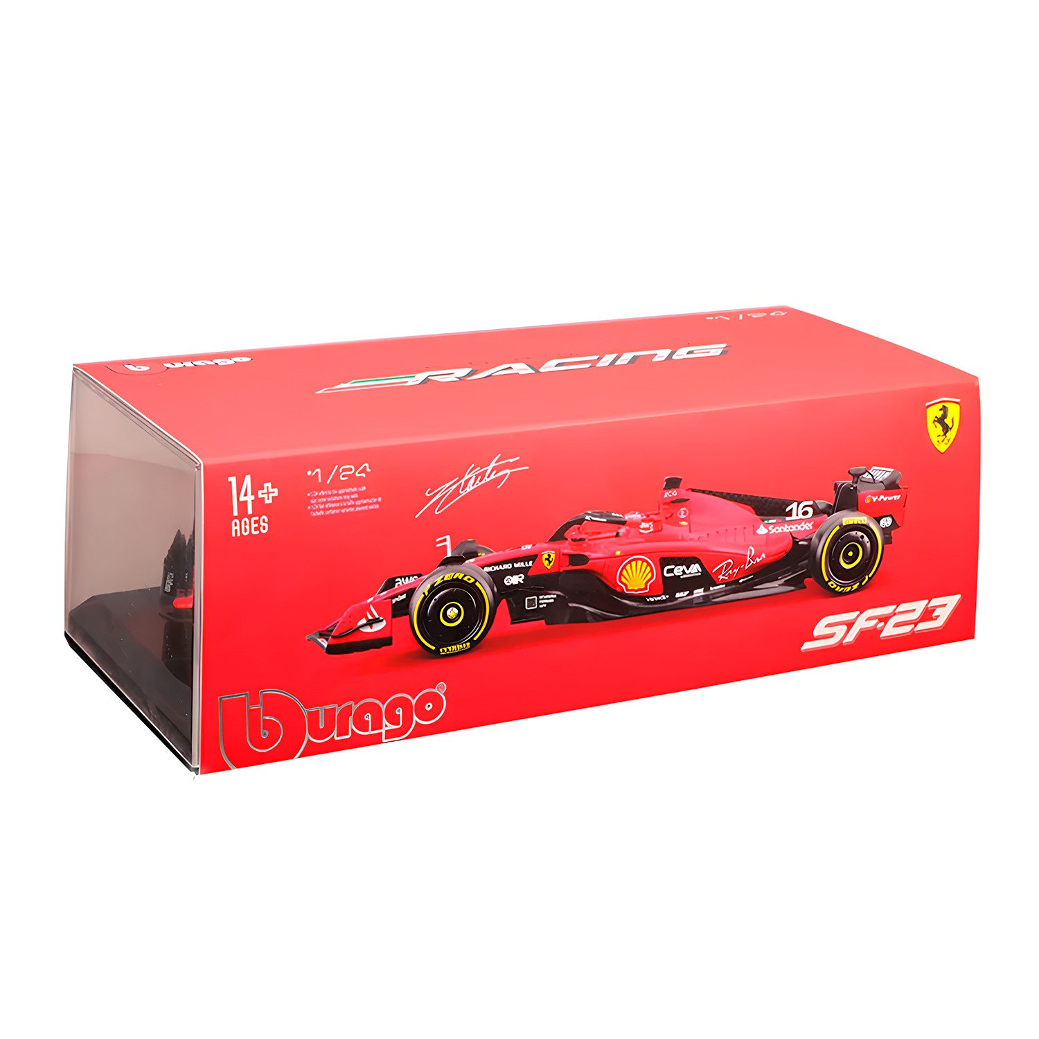 LANÇAMENTO (2023) F1 Miniatura Ferrari SF23 #16 Charles Leclerc 1:24