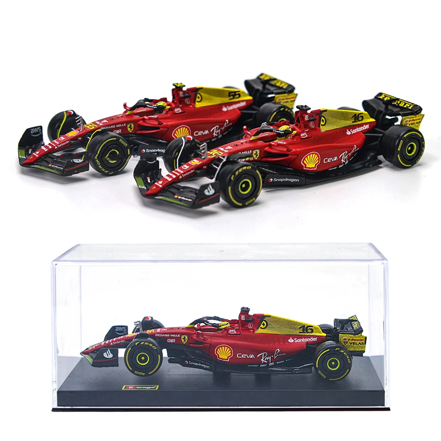 (2022) F1 Miniatura Ferrari F1-75 Edição Comemorativa GP Monza #55 Carlos Sainz