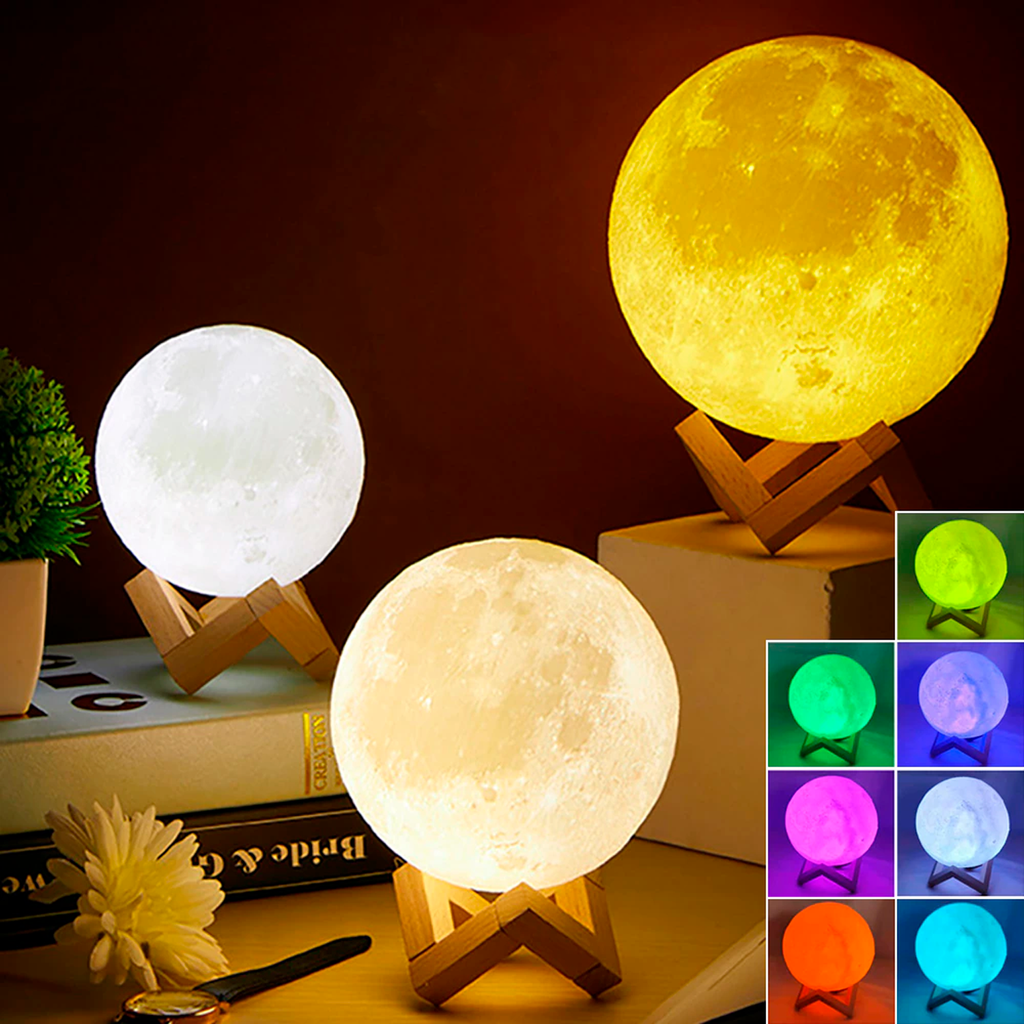 Luminária Lua Cheia RGB 16 Cores - Homenge