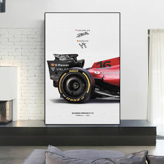 poster quadros decorativos scuderia ferrari formula 1